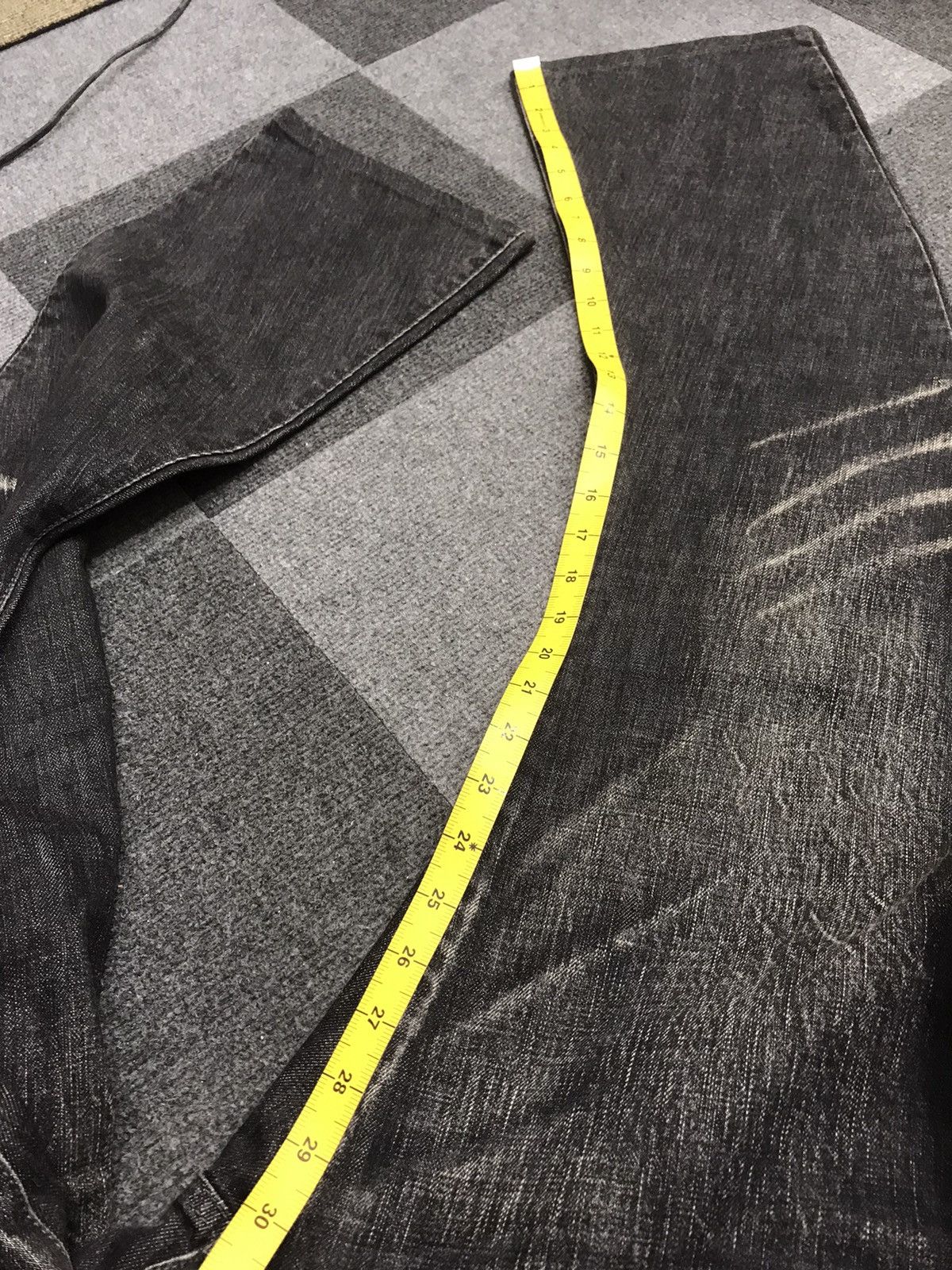 Japanese Brand 💥FLARE💥wjk Avant Garde Designer Claw Fade Curved Denim F69 Size US 30 / EU 46 - 14 Thumbnail