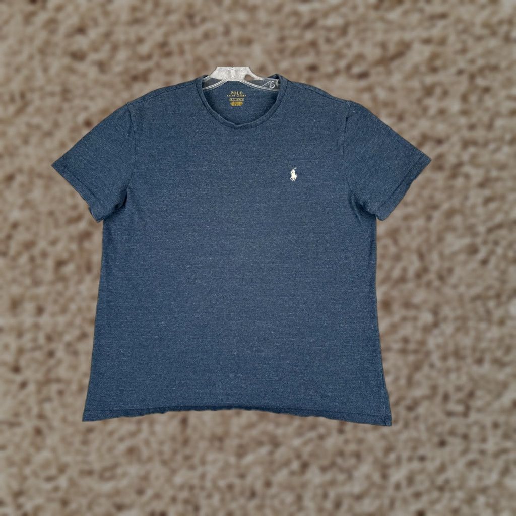 Ralph Lauren Polo Ralph Lauren Shirt Adult Medium Blue Cotton Jersey Crew Neck Short Sleeve Mens Size US M / EU 48-50 / 2 - 1 Thumbnail