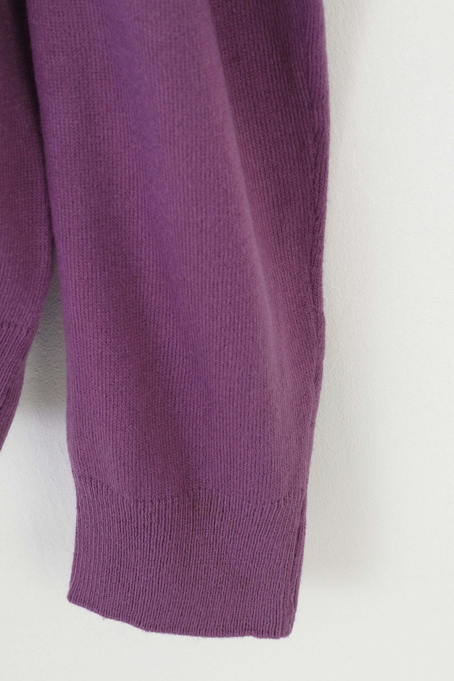 Vintage James Pringle Men M Jumper V Neck Purple 10519 Size US M / EU 48-50 / 2 - 6 Thumbnail