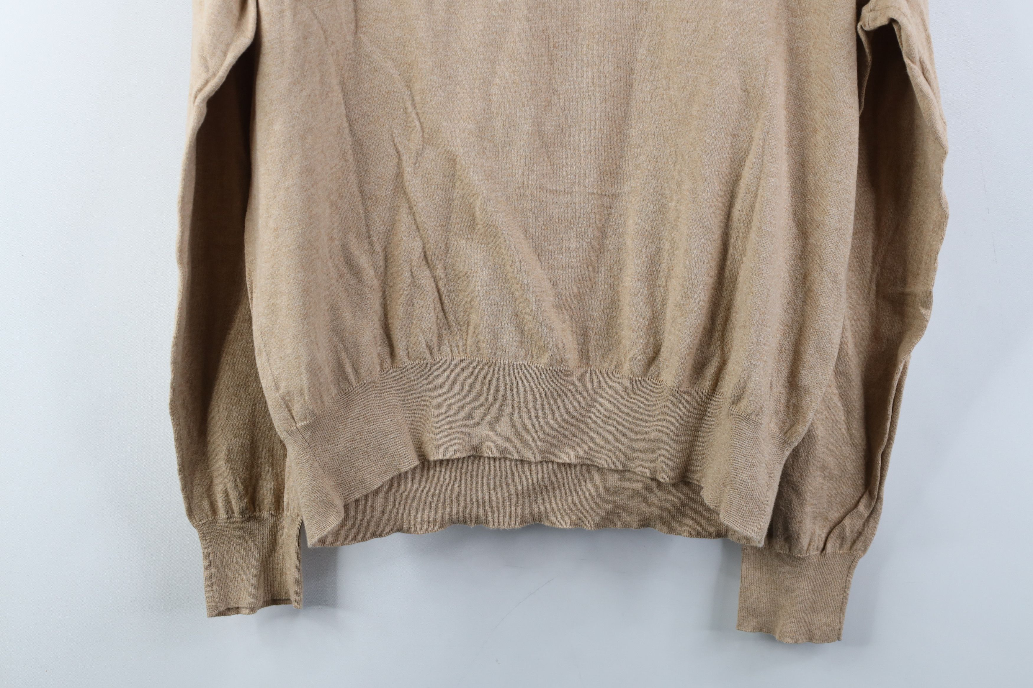 Ralph Lauren Vintage 90s Ralph Lauren Pima Cotton Knit Sweater Beige Size US M / EU 48-50 / 2 - 11 Thumbnail