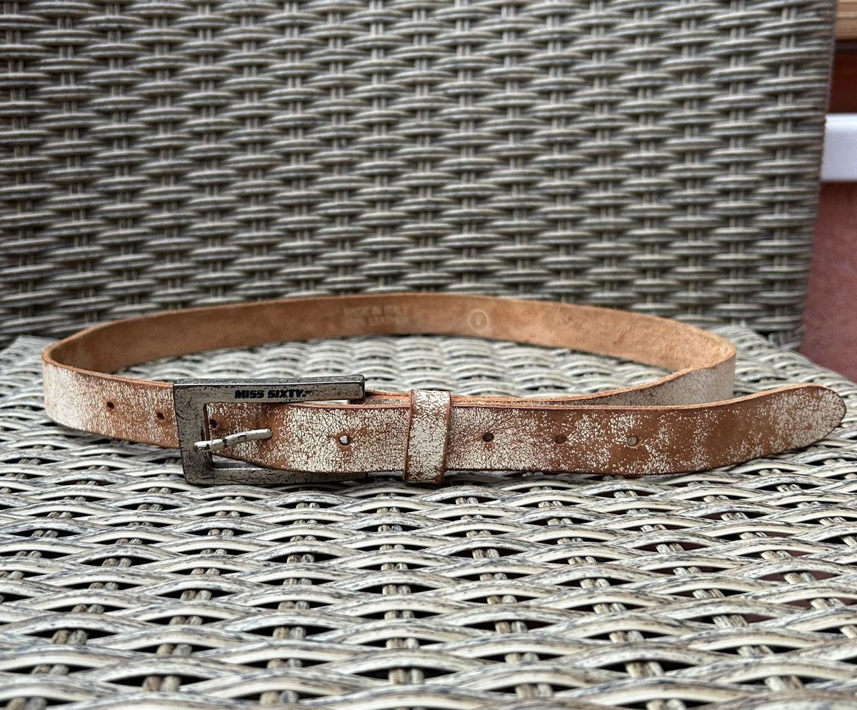 Miss Sixty × Vintage Vintage Y2K Miss Sixty Aged Leather Belt Size Large Size ONE SIZE - 1 Thumbnail