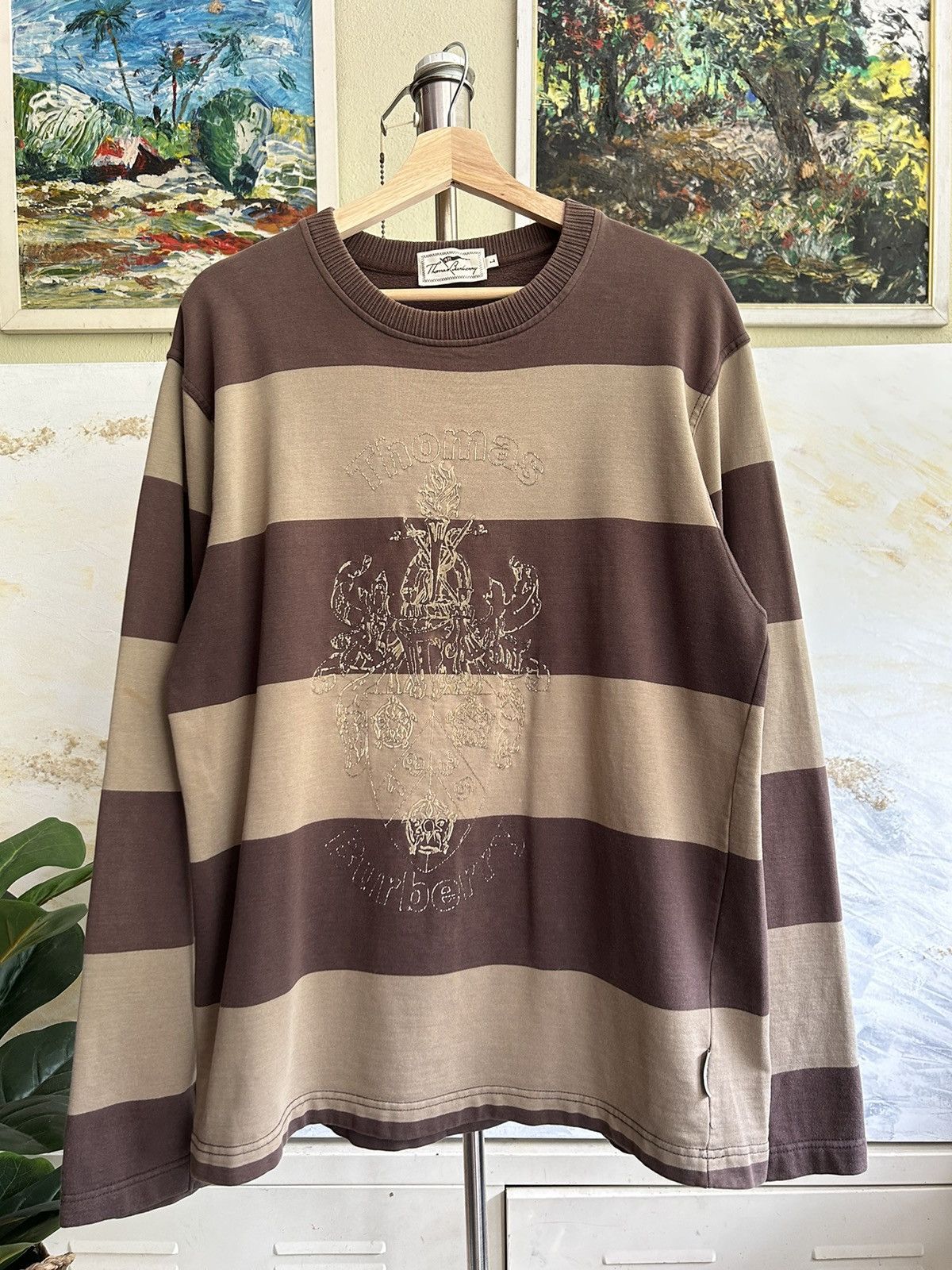 Vintage Burberry Stripe Sweatshirt