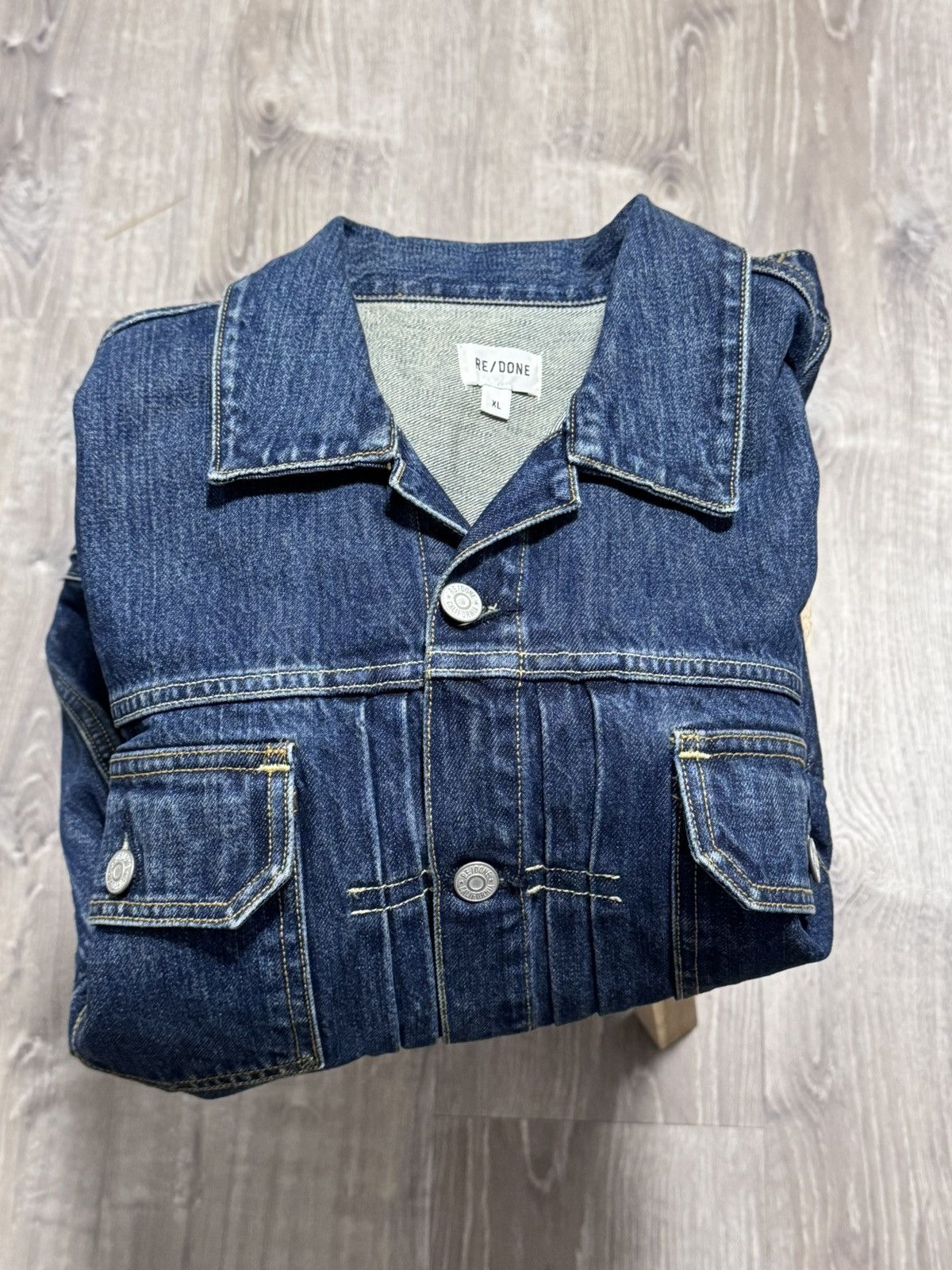 RE/DONE NWT RE/DONE Men’s Classic Denim Jacket 1 Year Wear Blue XL Size US XL / EU 56 / 4 - 8 Thumbnail