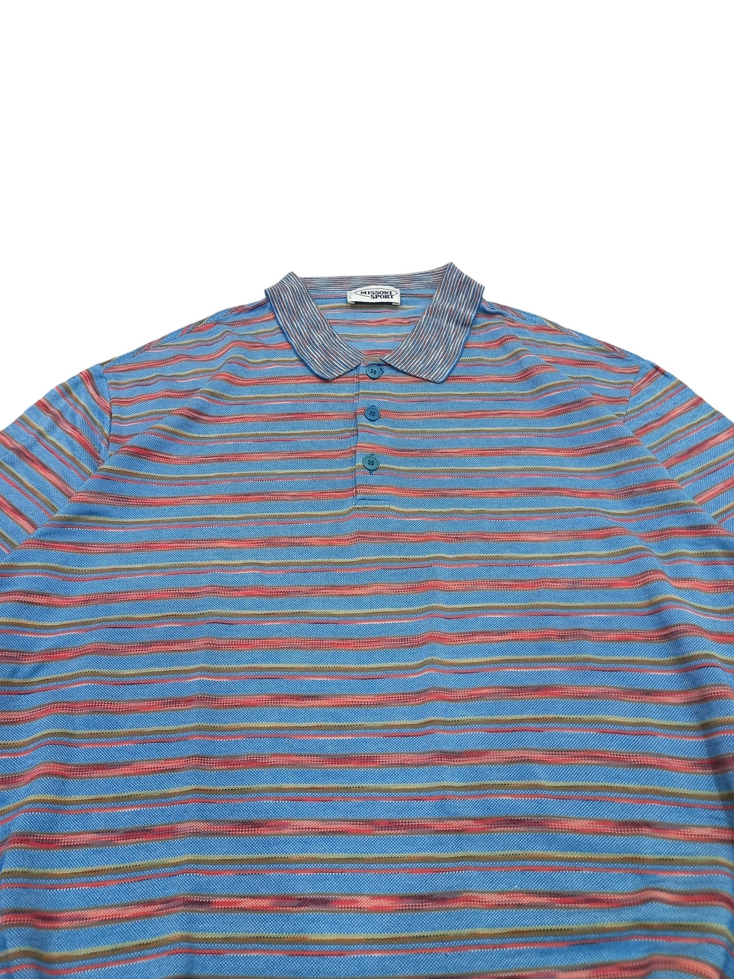 Missoni Rare! Missoni Made In Italy Jacquard Stripe Polo Size US L / EU 52-54 / 3 - 3 Thumbnail