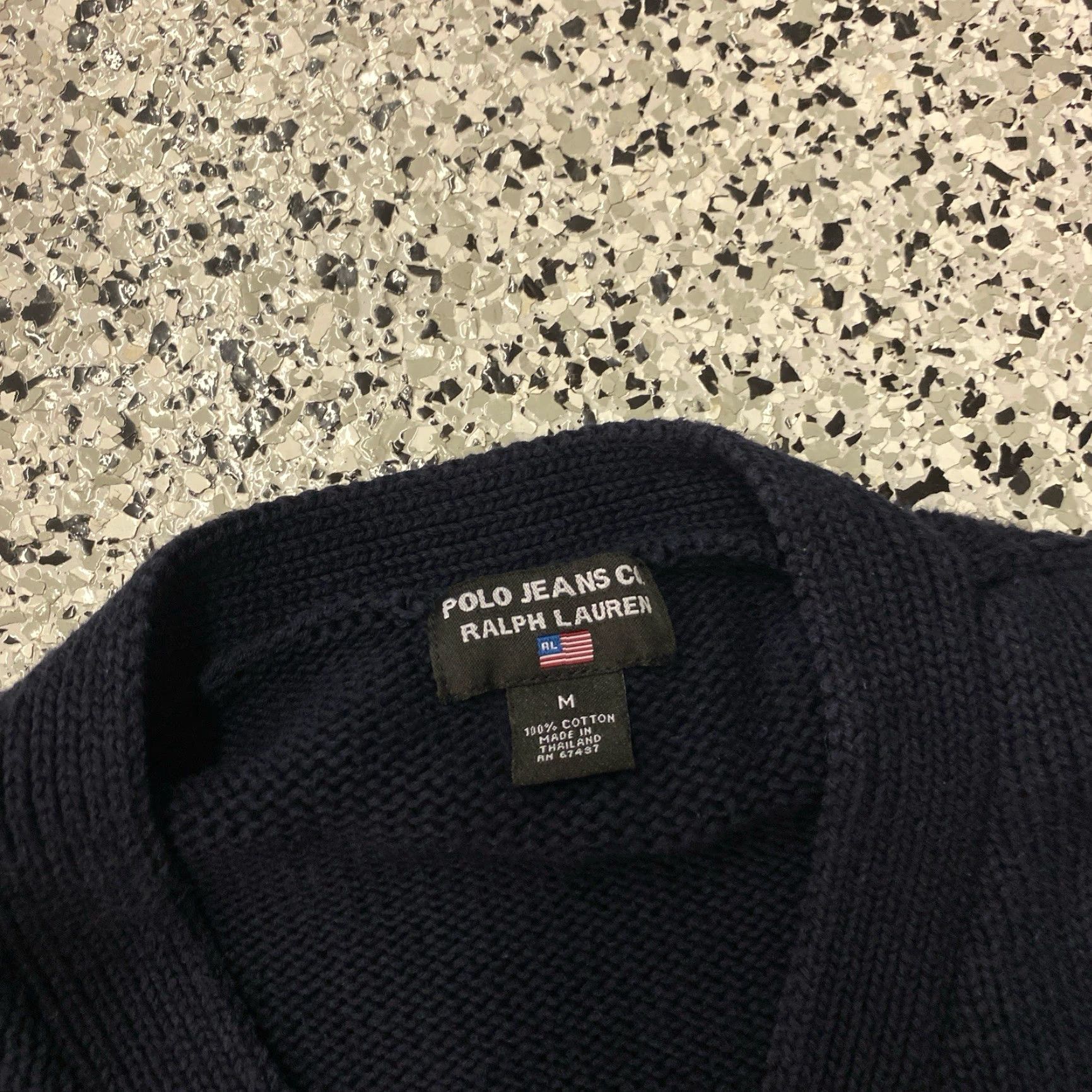 Polo Ralph Lauren VINTAGE Polo Ralph Lauren Sweater Vest Mens Medium Navy Knit Cotton Spellout 90s Size US M / EU 48-50 / 2 - 4 Thumbnail