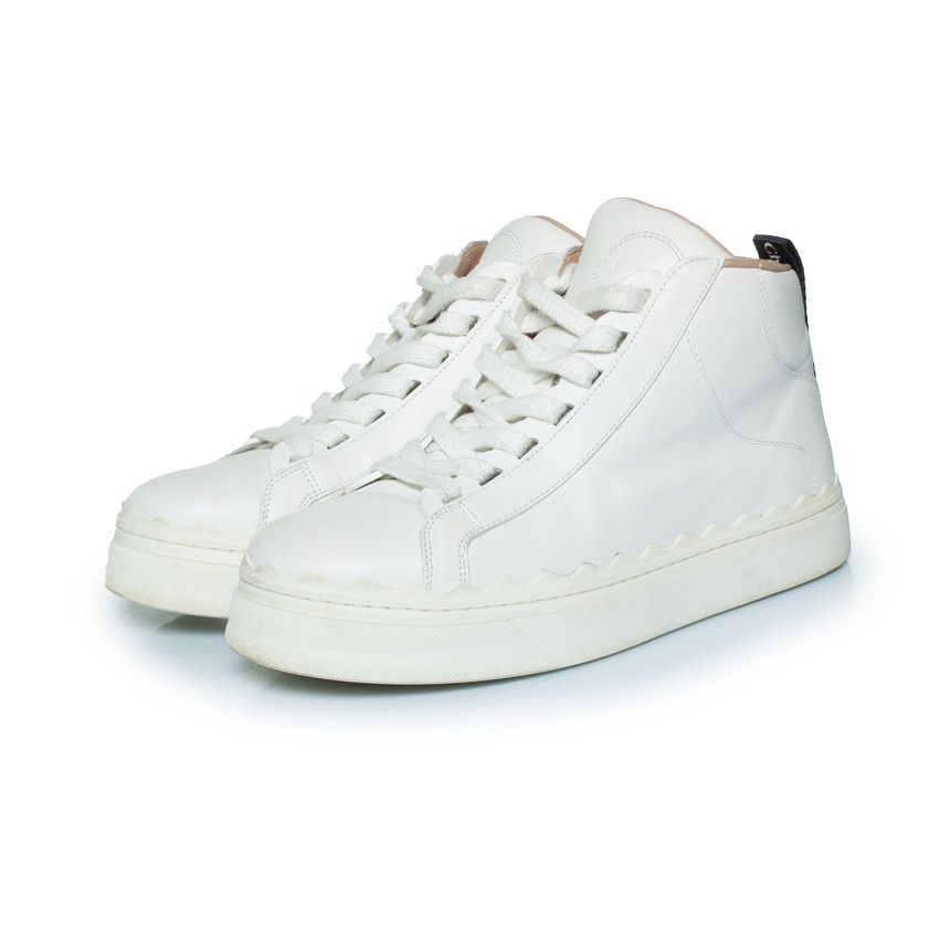 Chloe Chloe, Lauren high top trainers in white Size US 7 / IT 37 - 1 Thumbnail