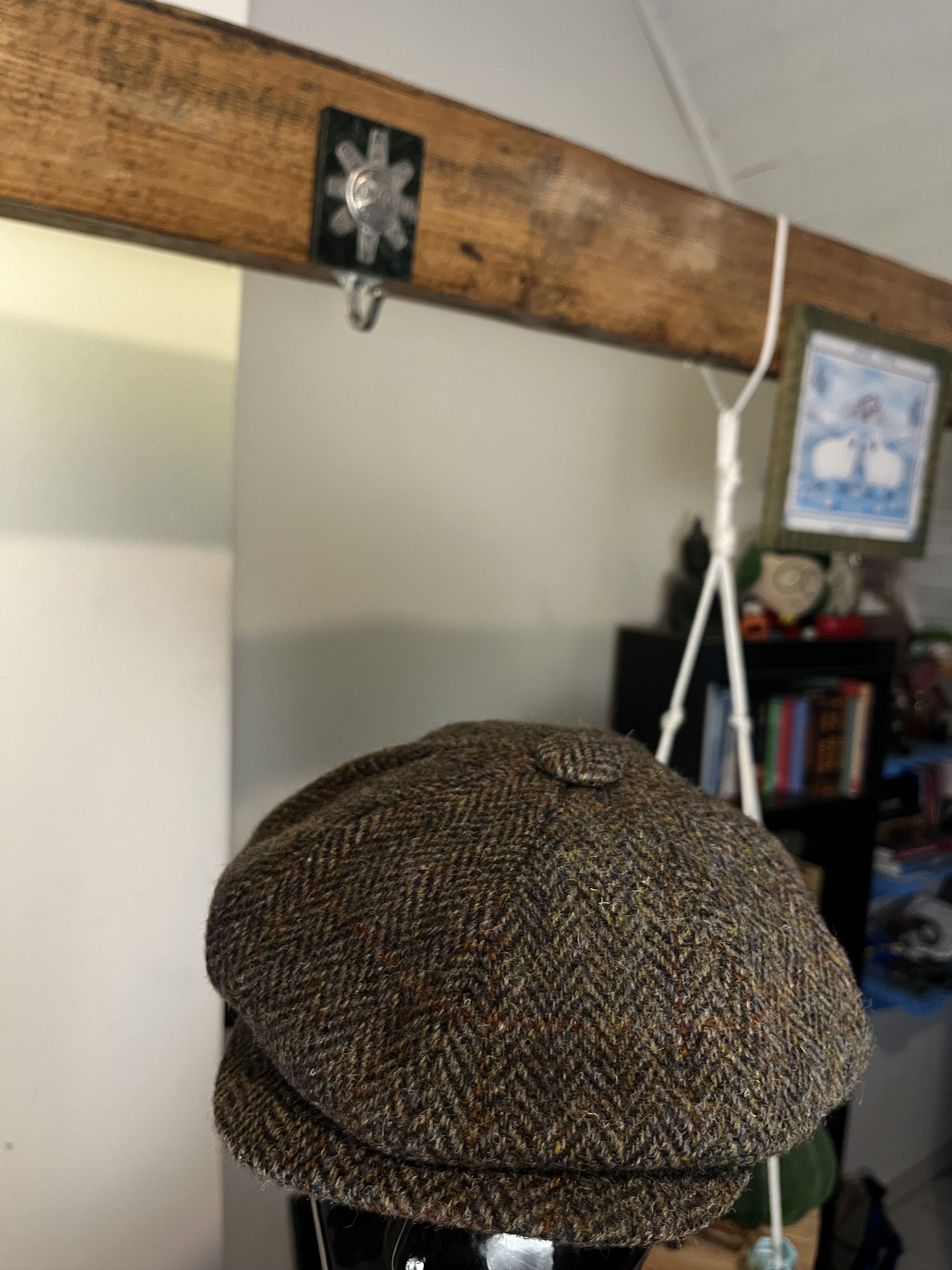 Harris Tweed × Vintage 90s Harris Tweed Wool Flatcap Hat Size ONE SIZE - 5 Thumbnail