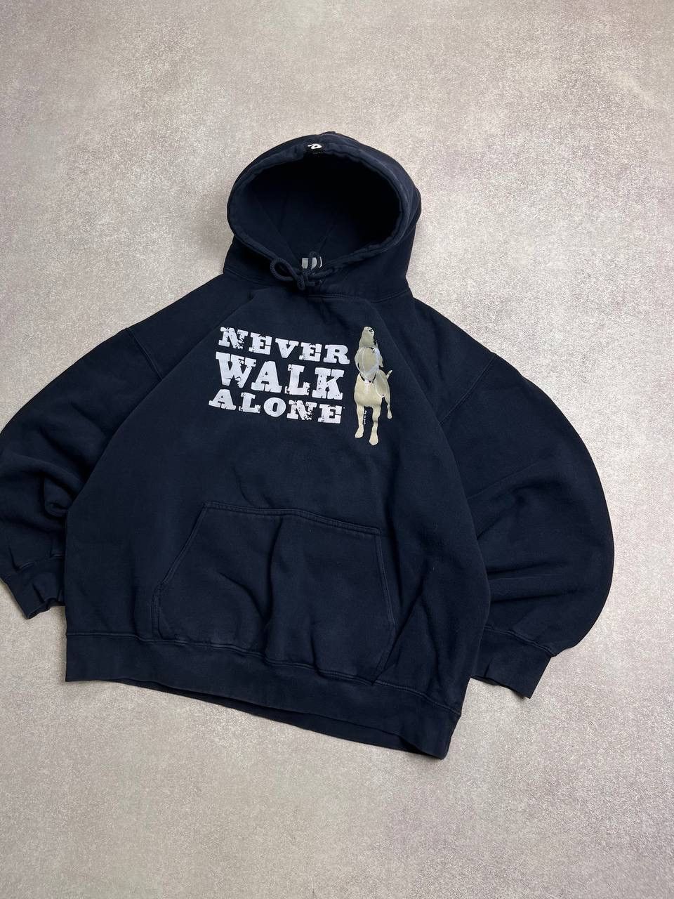 Vintage Vintage Never Walk Alone Boxy Heavy Cotton Hoodie XL Size US XL / EU 56 / 4 - 2 Thumbnail