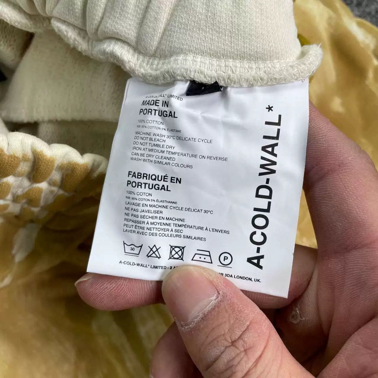 A-COLD-WALL* A-COLD-WALL Yellow Tie-Dye Sweatpants Size US 30 / EU 46 - 6 Thumbnail
