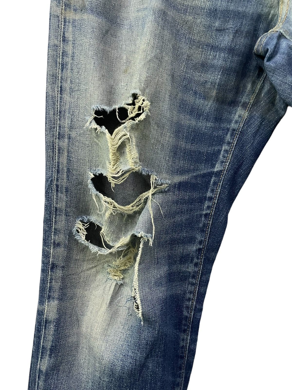Levi's × Levi's Vintage Clothing × Vintage Vintage Levis 541 Distressed Crashed Tapered Leg Jeans Size US 34 / EU 50 - 6 Thumbnail