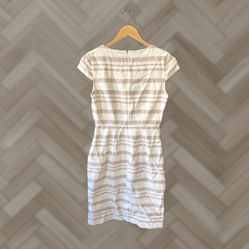 J.Crew J.Crew Womens Shirt Dress Short Sleeve Striped White 2 Knee Length Women Size XS / US 0-2 / IT 36-38 - 1 Thumbnail