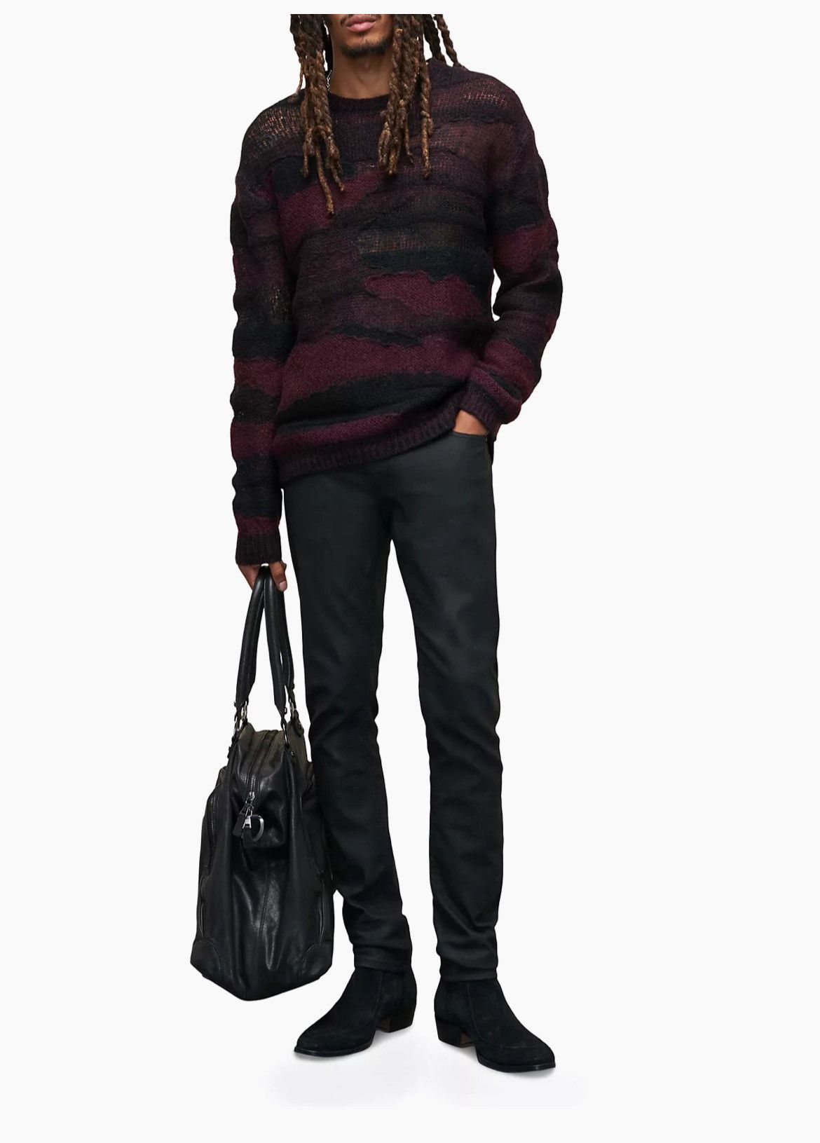 John Varvatos Wool blend stripe sweater. Medium Size US M / EU 48-50 / 2 - 2 Thumbnail