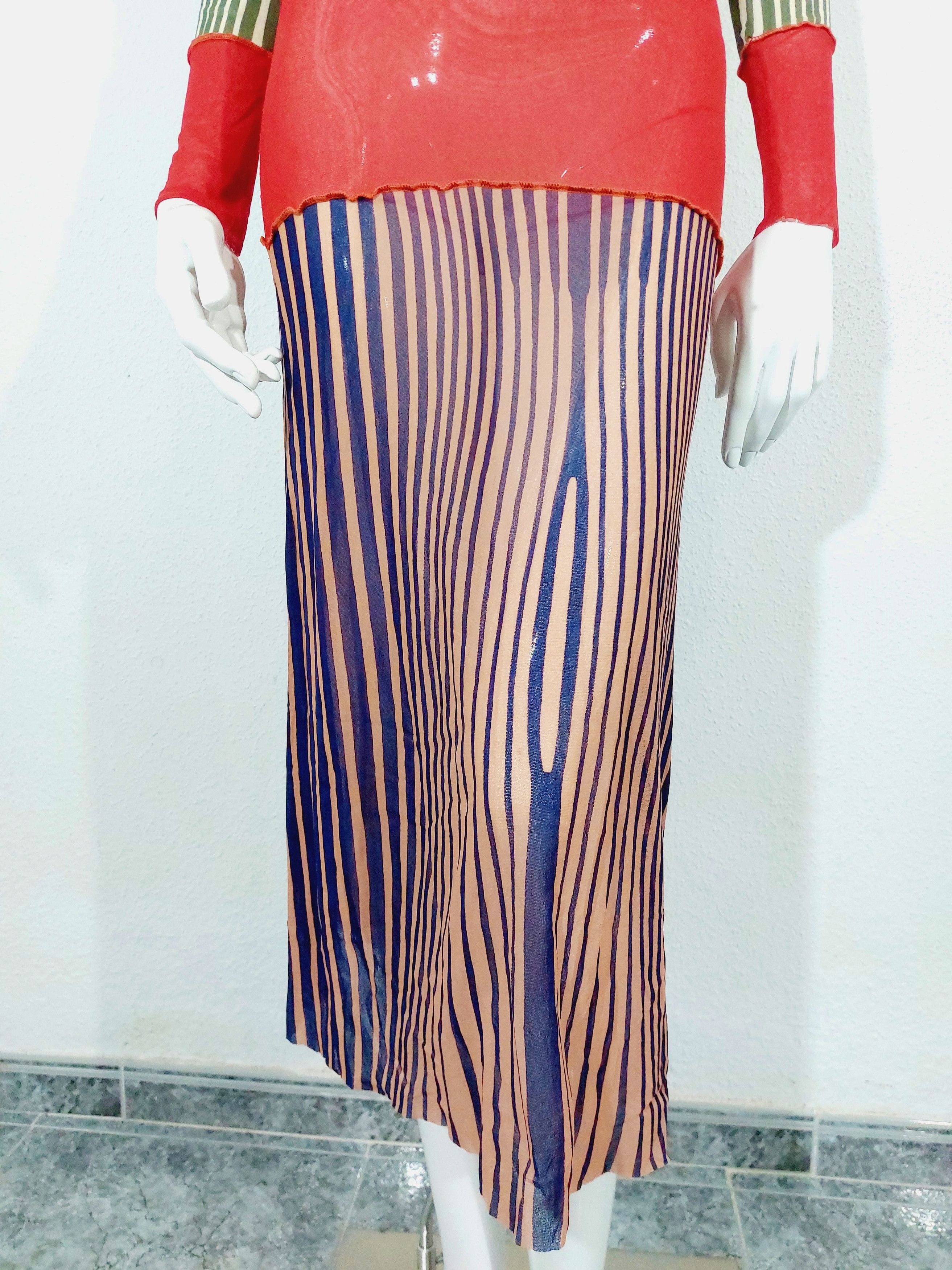 Jean Paul Gaultier Jean Paul Gaultier Maori Tatouages Optical Venus Dress Size S / US 4 / IT 40 - 7 Thumbnail