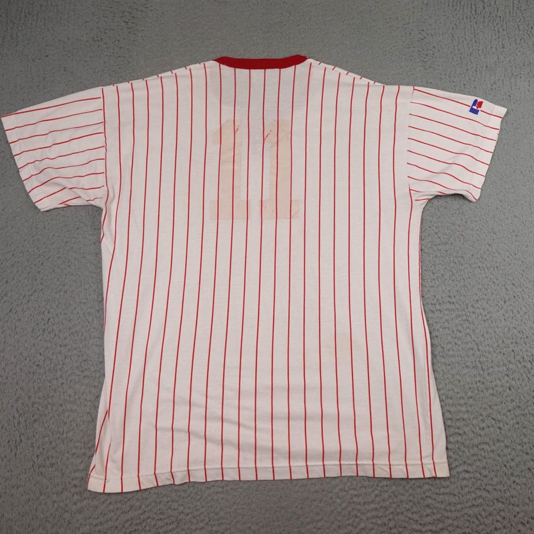 Russell Athletic VINTAGE Russell Athletic Redeemer Lutheran Church Shirt Mens XL White Red Pinstripe Size US XL / EU 56 / 4 - 2 Thumbnail
