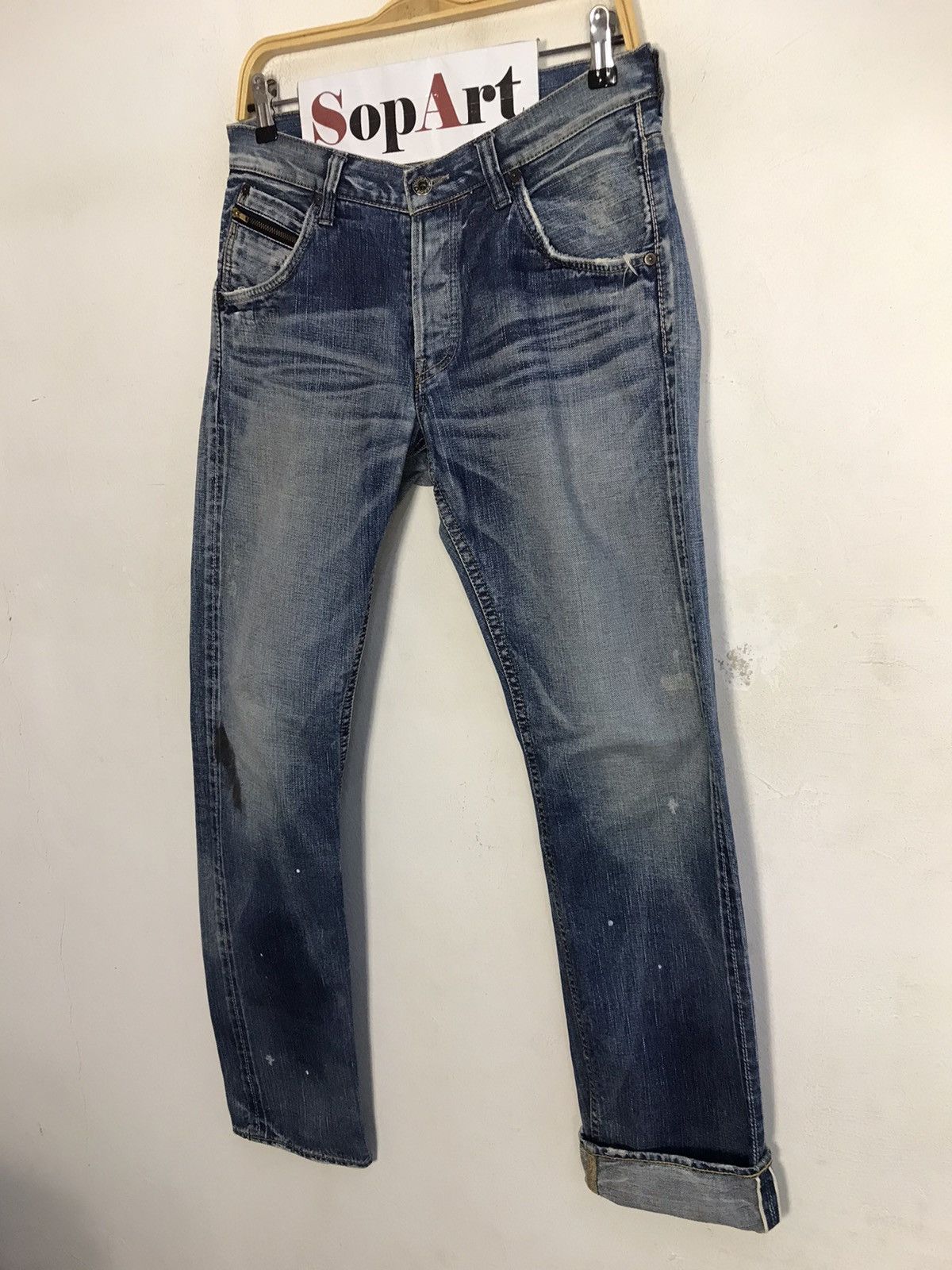 Japanese Brand × Johnbull × Vintage Vintage John Bull Selvedge Workwear Design Denim Jeans Size US 30 / EU 46 - 4 Thumbnail