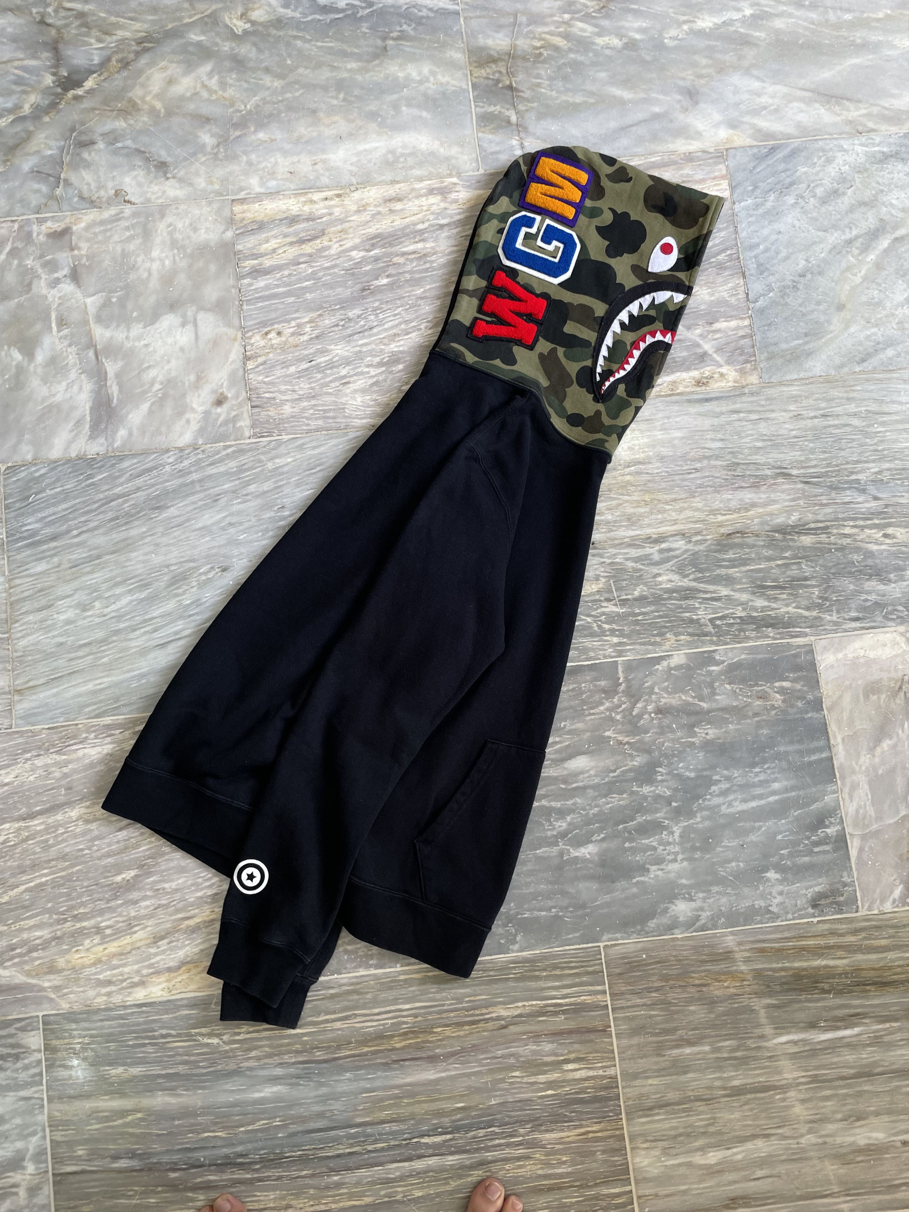 Bape Shark Half Camo Pullover Hoodie
