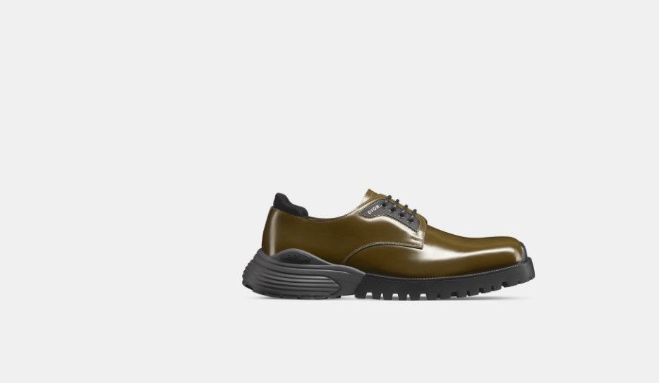 Dior o1w1db10325 3DE37 Combat Derby Shoes in Khaki Size US 5.5 / EU 38 - 1 Thumbnail