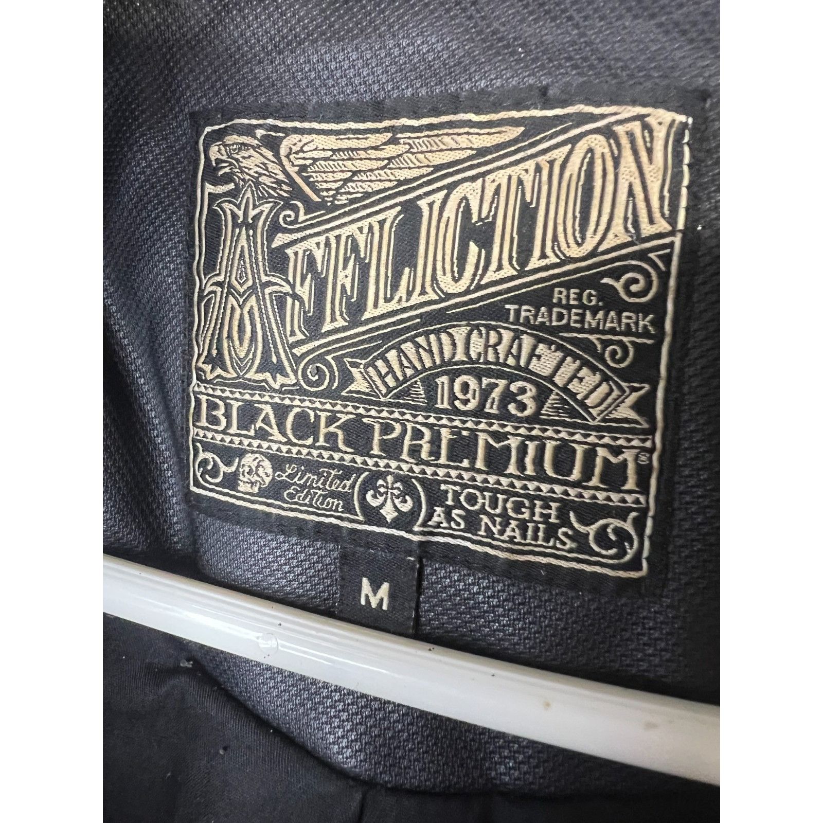 Affliction Afflication Black Premium Limited Edition Hood Faux Leather Size US M / EU 48-50 / 2 - 3 Thumbnail