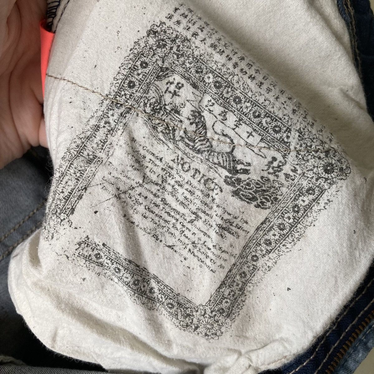 Vintage Japan Newspaper Tough Jeans Patchwork Size US 32 / EU 48 - 15 Thumbnail