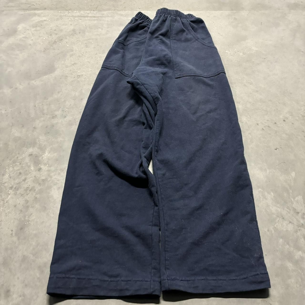 Japanese Brand × Vintage Crazy Vintage Y2K/2000s Navy Blue Skater Essential Sweatpants! Size US 34 / EU 50 - 3 Thumbnail