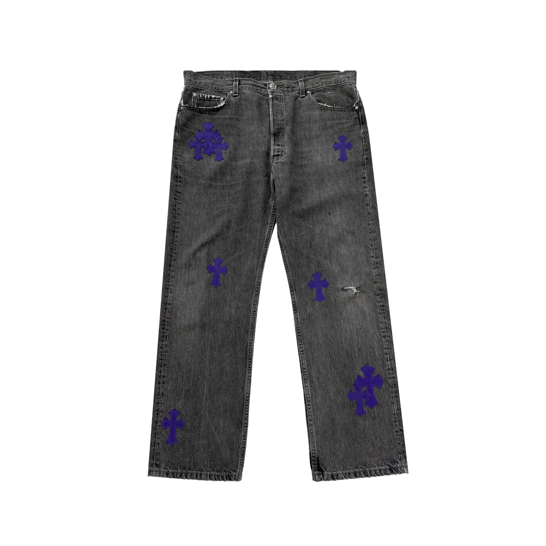 Chrome Hearts Chrome Hearts Levi's 501 Purple Cross Patch Jeans Size US 38 / EU 54 - 1 Thumbnail