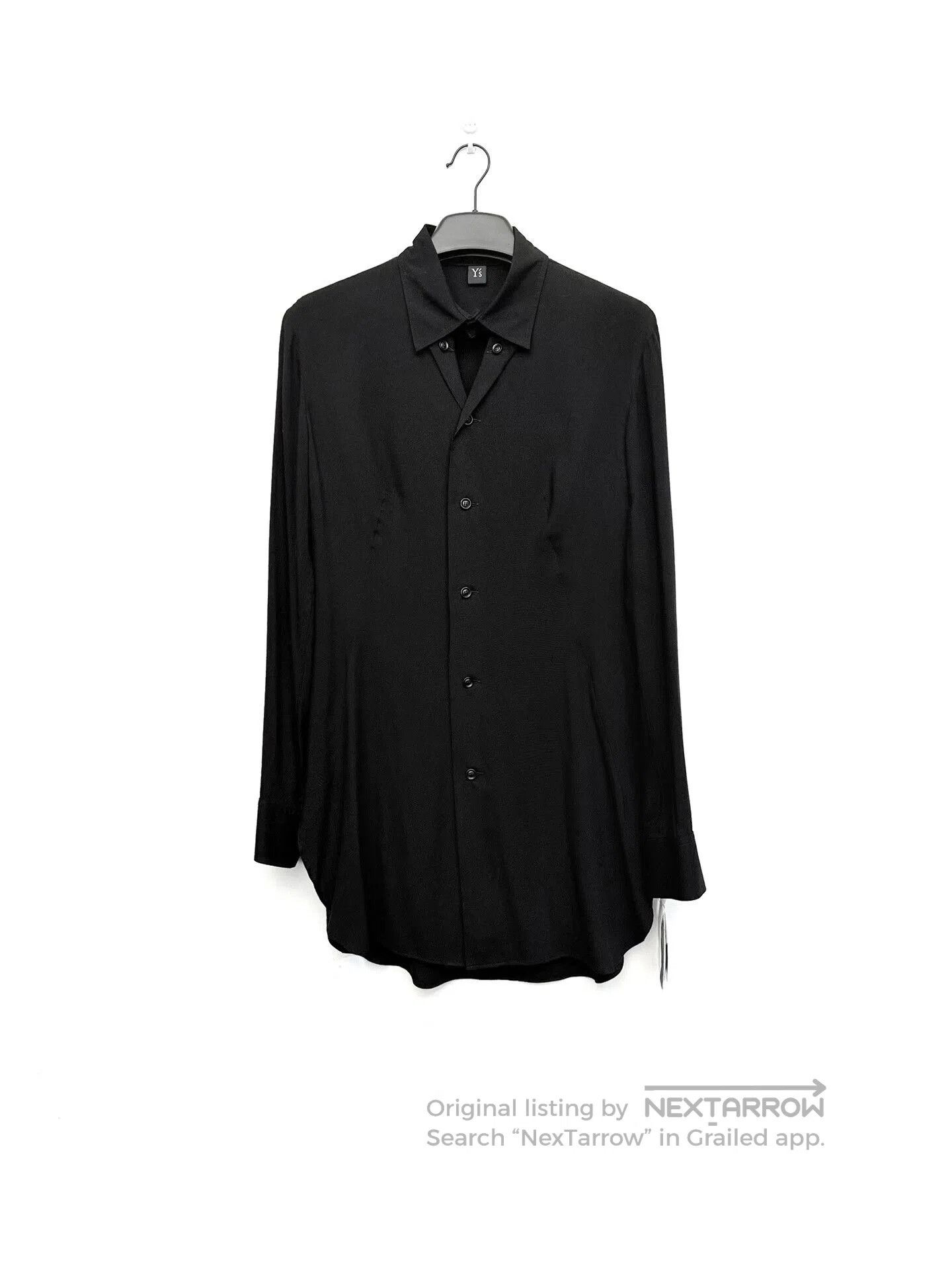 Yohji Yamamoto Yohji Yamamoto Black Long Sleeve Shirt. Size L / US 10 / IT 46 - 2 Thumbnail