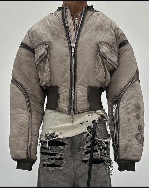 SHINE LUXURY "THRENBOLONE" LAYERED CARGO BOMBER Size US XL / EU 56 / 4 - 6 Thumbnail
