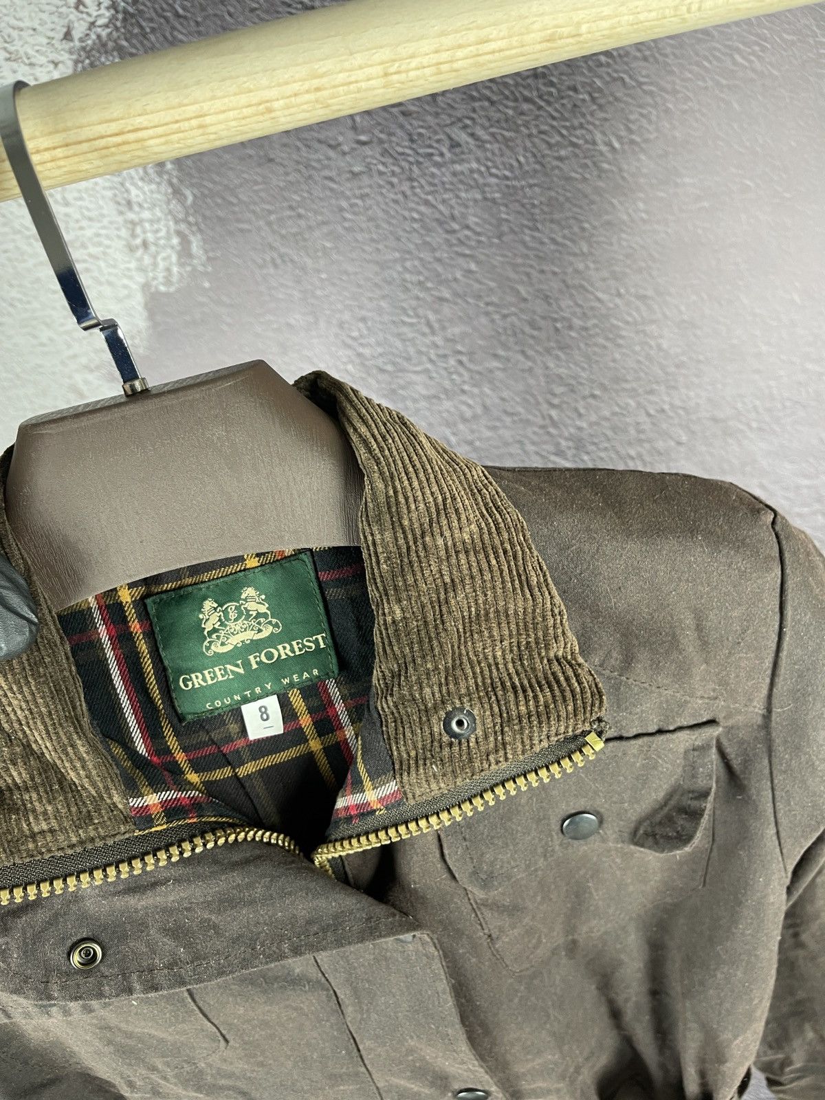 Vintage Green Forest Country wear made in England waxed belt jacket Size S / US 4 / IT 40 - 8 Thumbnail