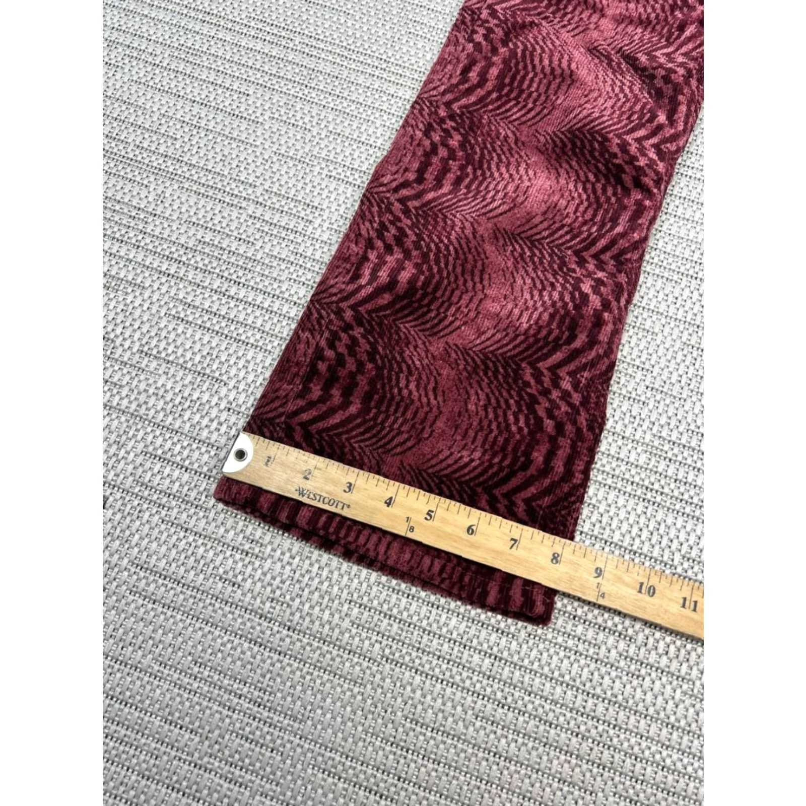Anthropologie Anthropologie Pants Womens 27 Yaya Mid Rise Crop Flare Burgundy Red Corduroy Size 27" / US 4 / IT 40 - 4 Thumbnail
