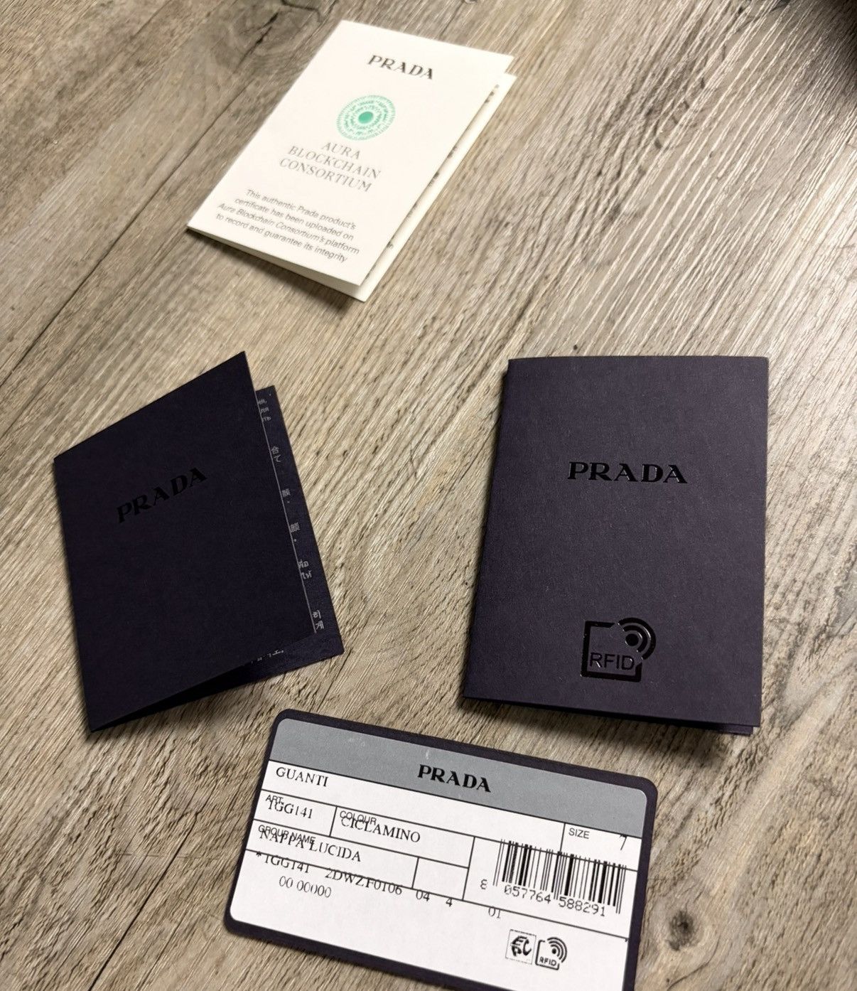 Prada 🔥 Prada x RAF Simons triangle pouch leather gloves Size 26 - 11 Thumbnail