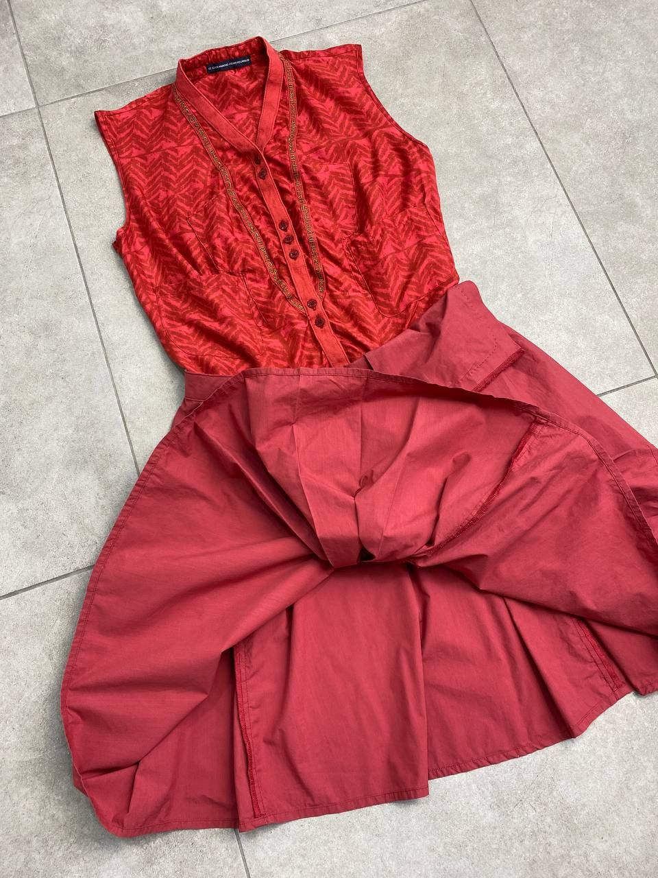 Marithe + Francois Girbaud Marithe + Francois Girbaud Vestsareety Gibrid Blouse Dress Size S / US 4 / IT 40 - 7 Thumbnail