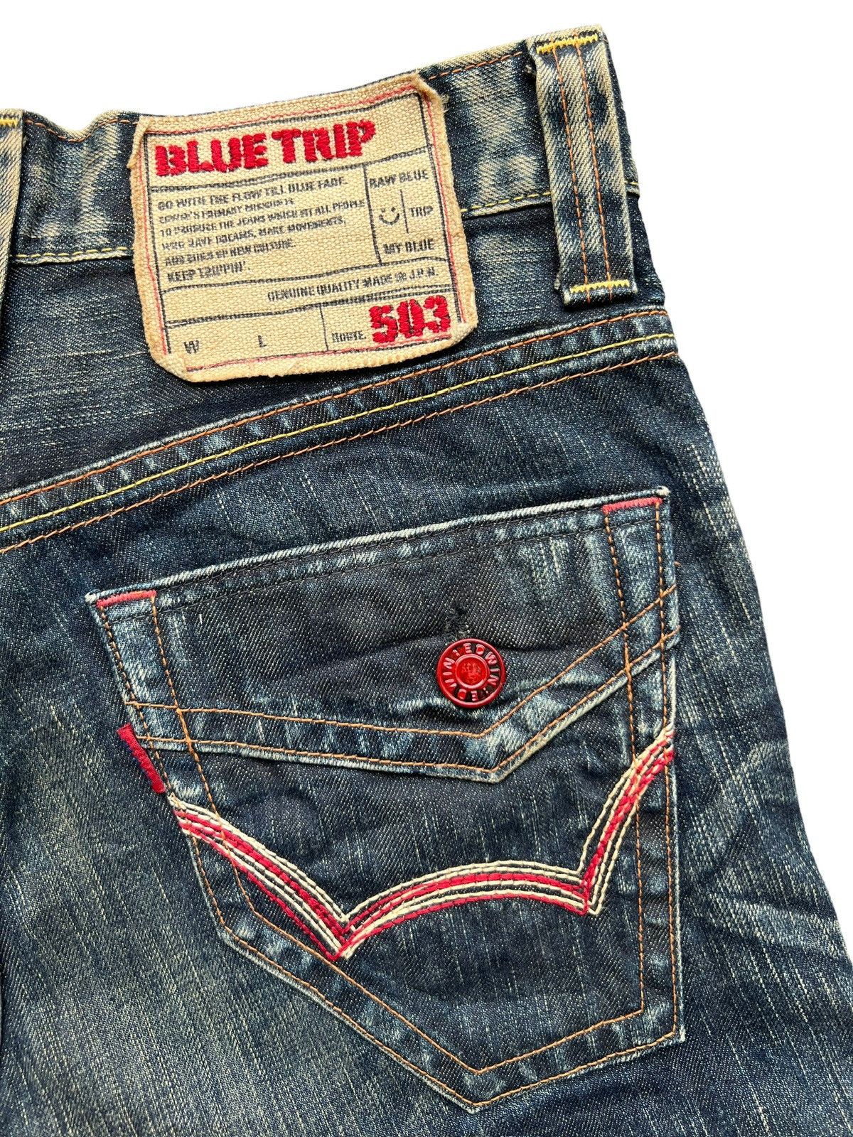 Edwin Vintage Edwin 503 Faded Distressed Rusty Denim Jeans 32x29 Size US 32 / EU 48 - 9 Thumbnail