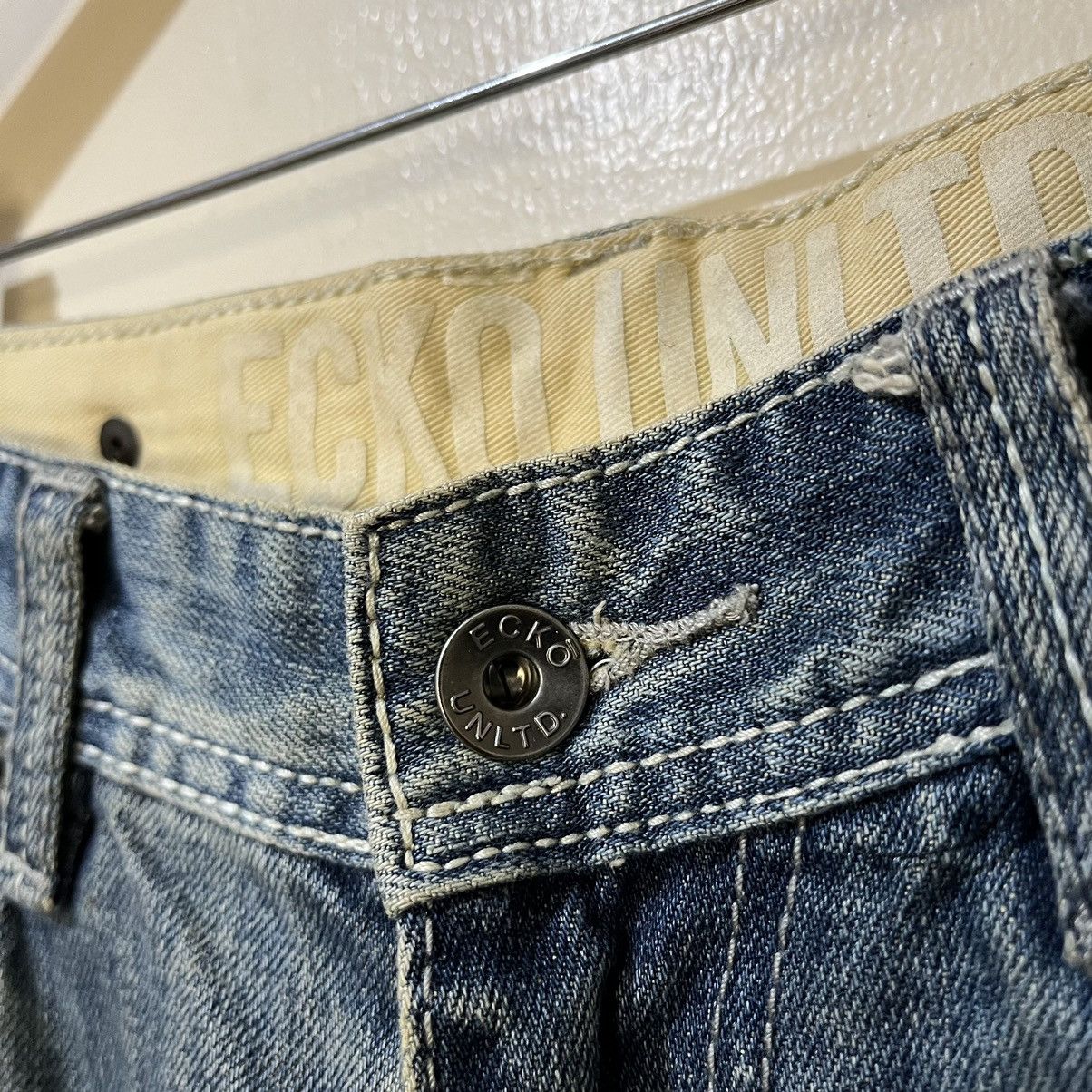 Ecko Unltd. 2000's Ecko Unltd. "Just Salvation" Baggy Denim Pants Size US 35 - 5 Thumbnail