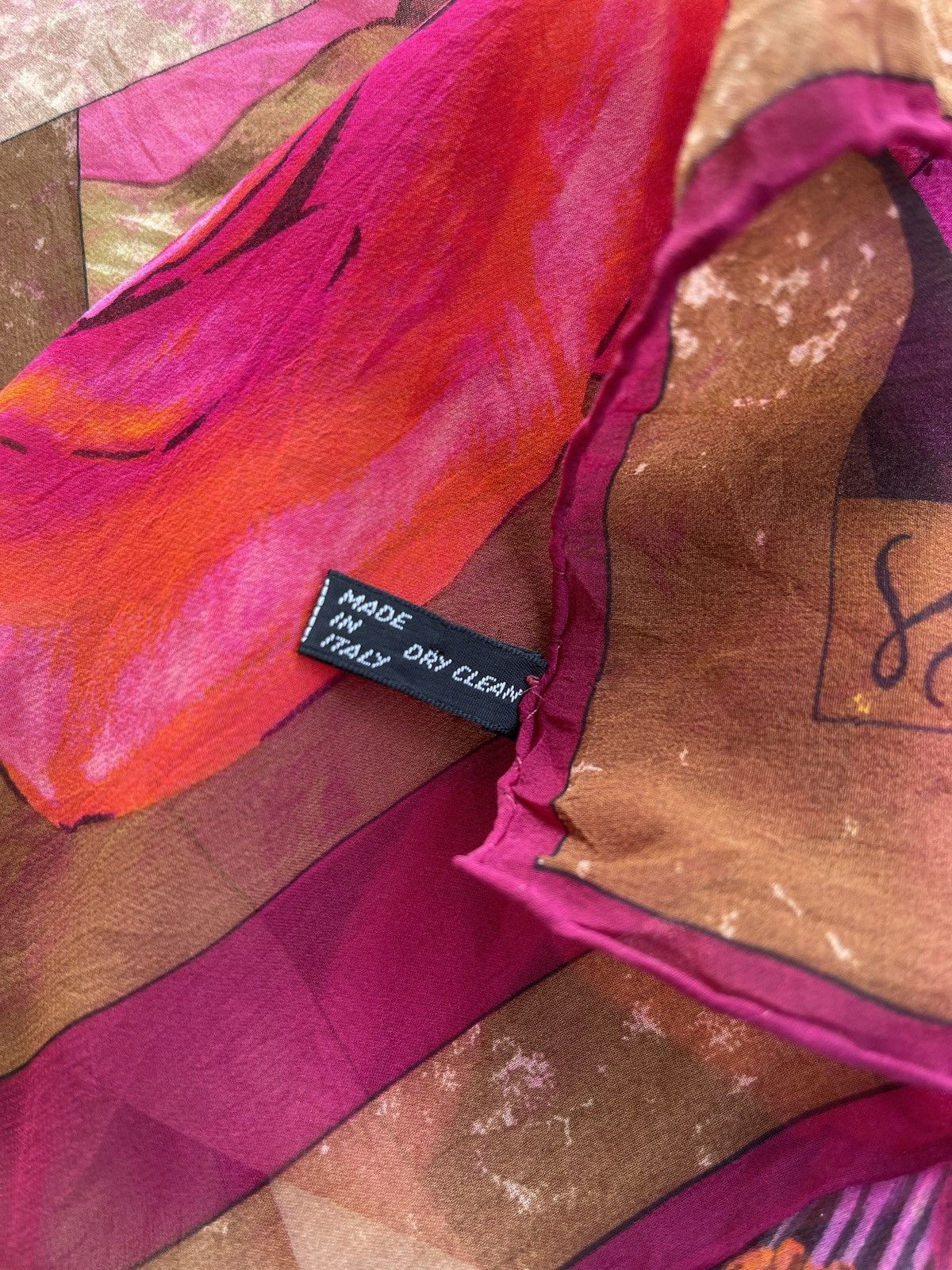 Karl Lagerfeld Karl Lagerfeld Flower Silk Scarves Size ONE SIZE - 8 Thumbnail
