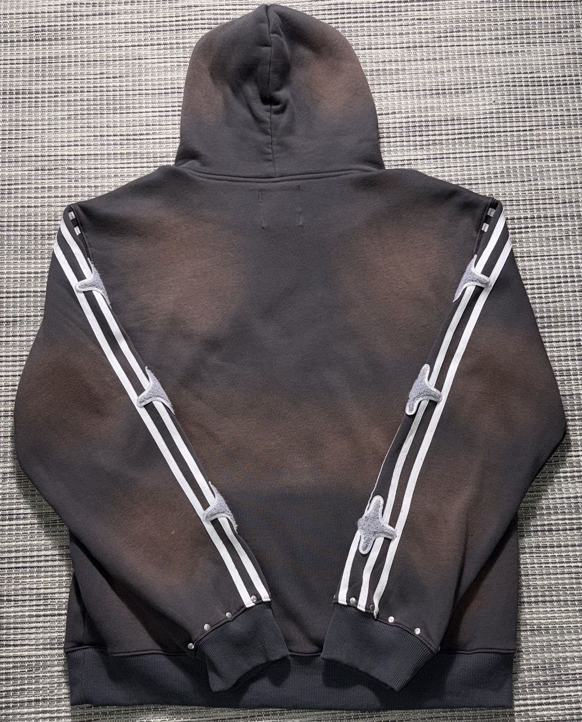 RETROVERT Grey Studded Destruction Hoodie Size US L / EU 52-54 / 3 - 4 Thumbnail