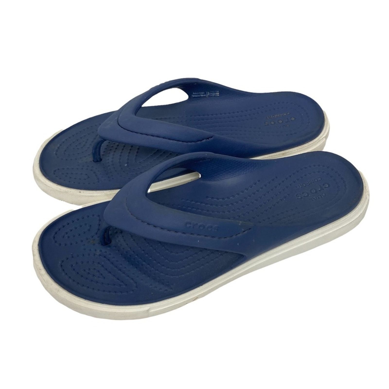 Crocs Crocs Navy Blue Flip Flop Sandals Sz 7 Size US 7 / IT 37 - 3 Thumbnail