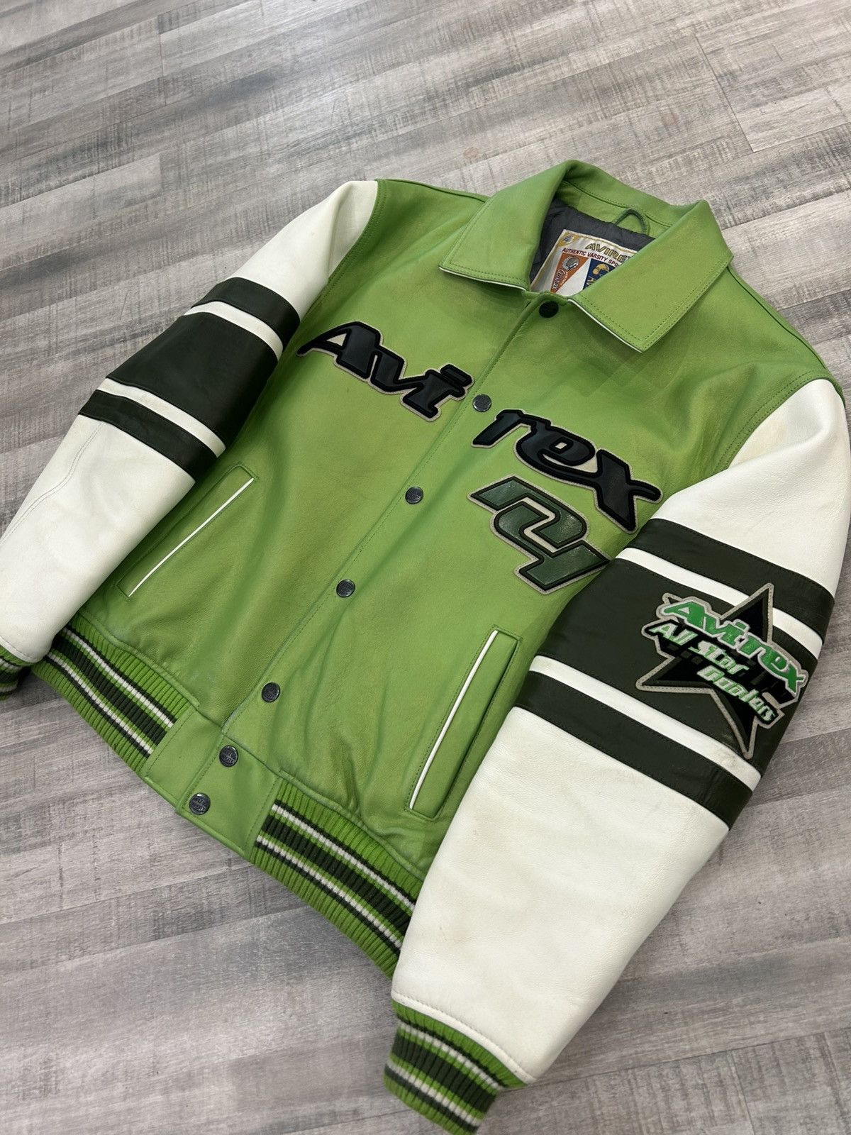 Avirex Avirex Stars and Stripes Leather Jacket Size US L / EU 52-54 / 3 - 3 Thumbnail