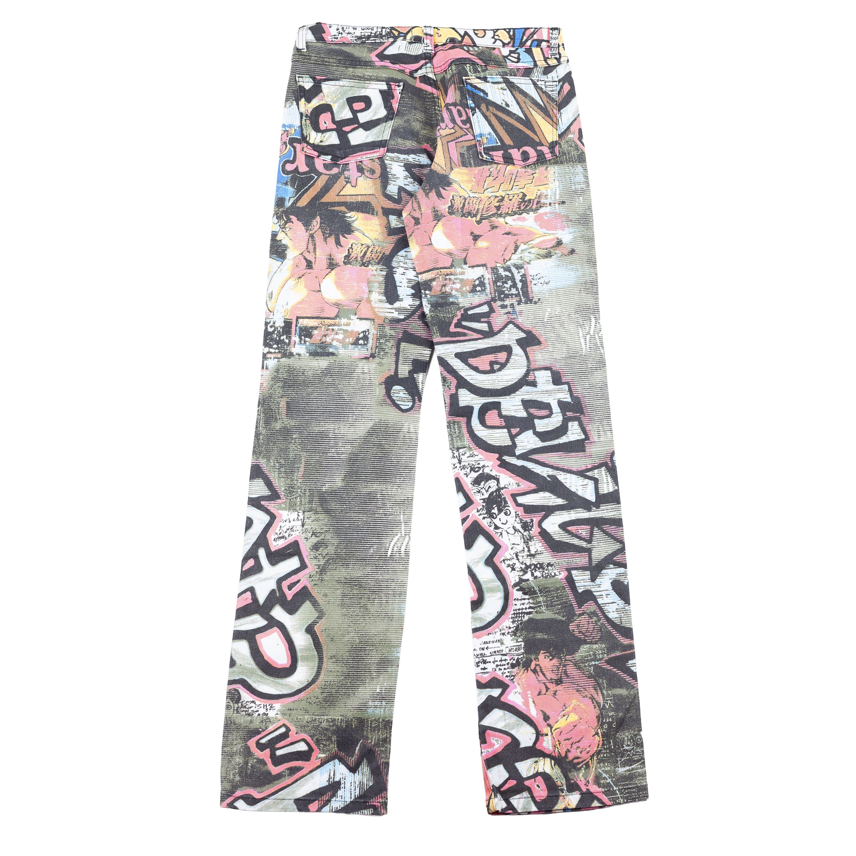 Roberto Cavalli Roberto Cavalli Angels Graffiti Comic Printed Pants Size 26" / US 2 / IT 38 - 3 Thumbnail