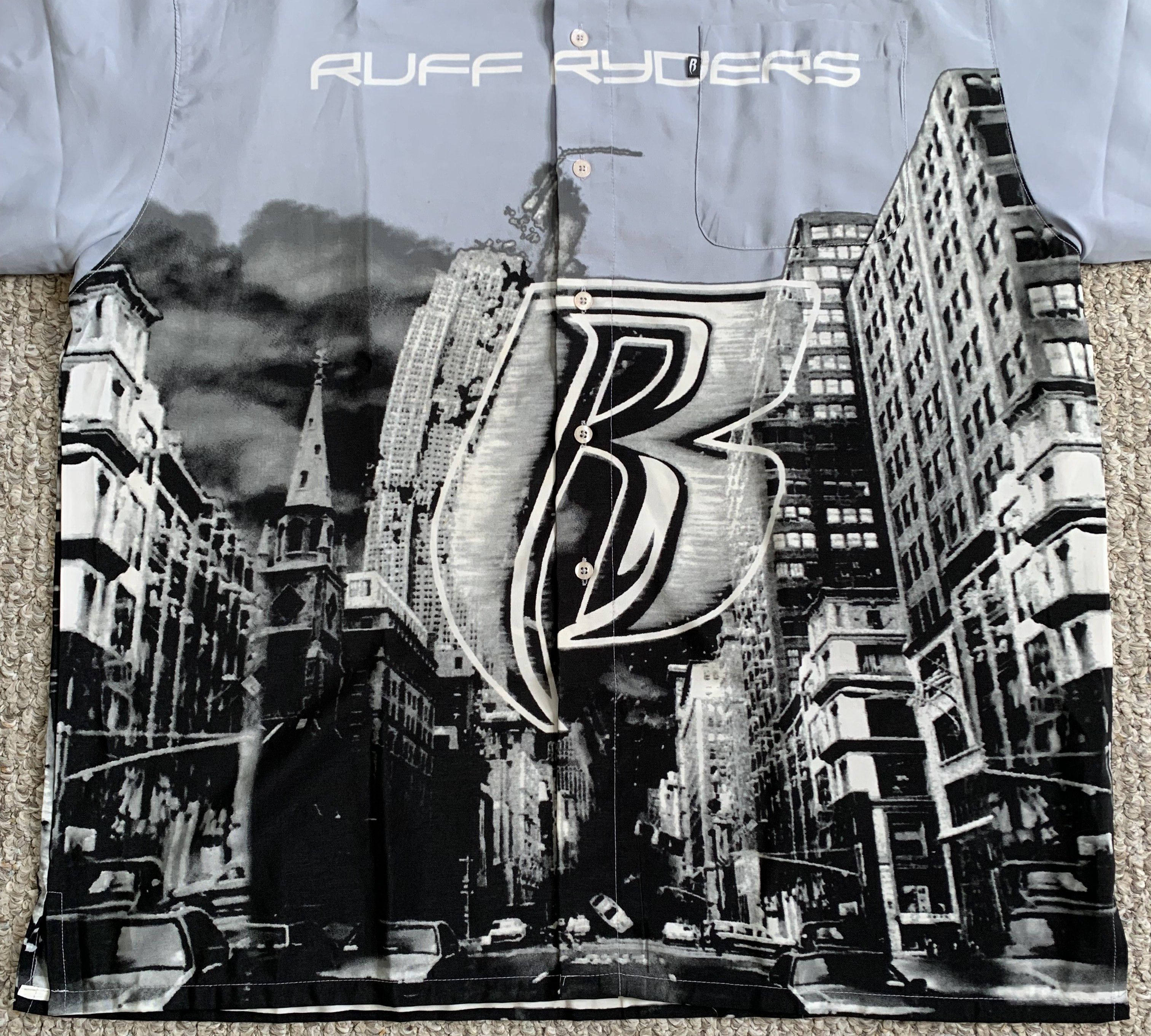 Ruff Ryders Vintage Ruff Ryders Logo Cityscape Button-Up Shirt Size US XL / EU 56 / 4 - 3 Thumbnail
