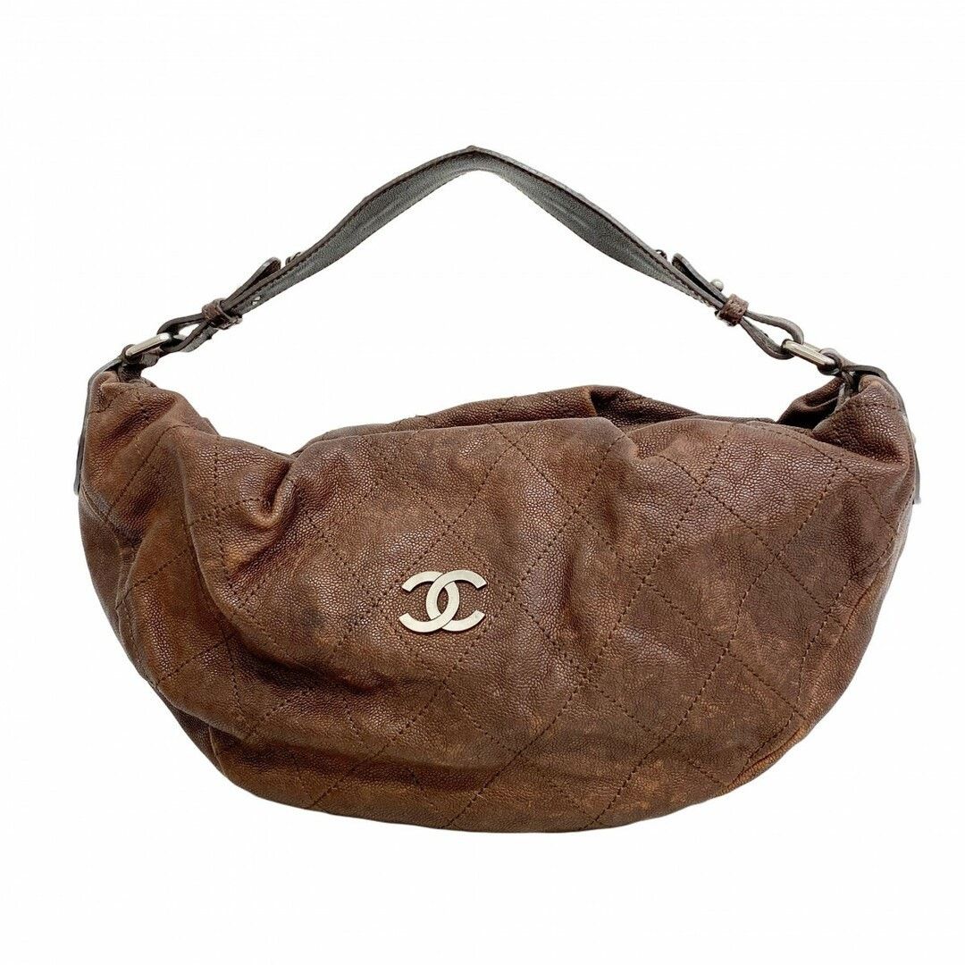 Chanel Wild Stitch Caviar Skin Shoulder Bag in Brown, Women's