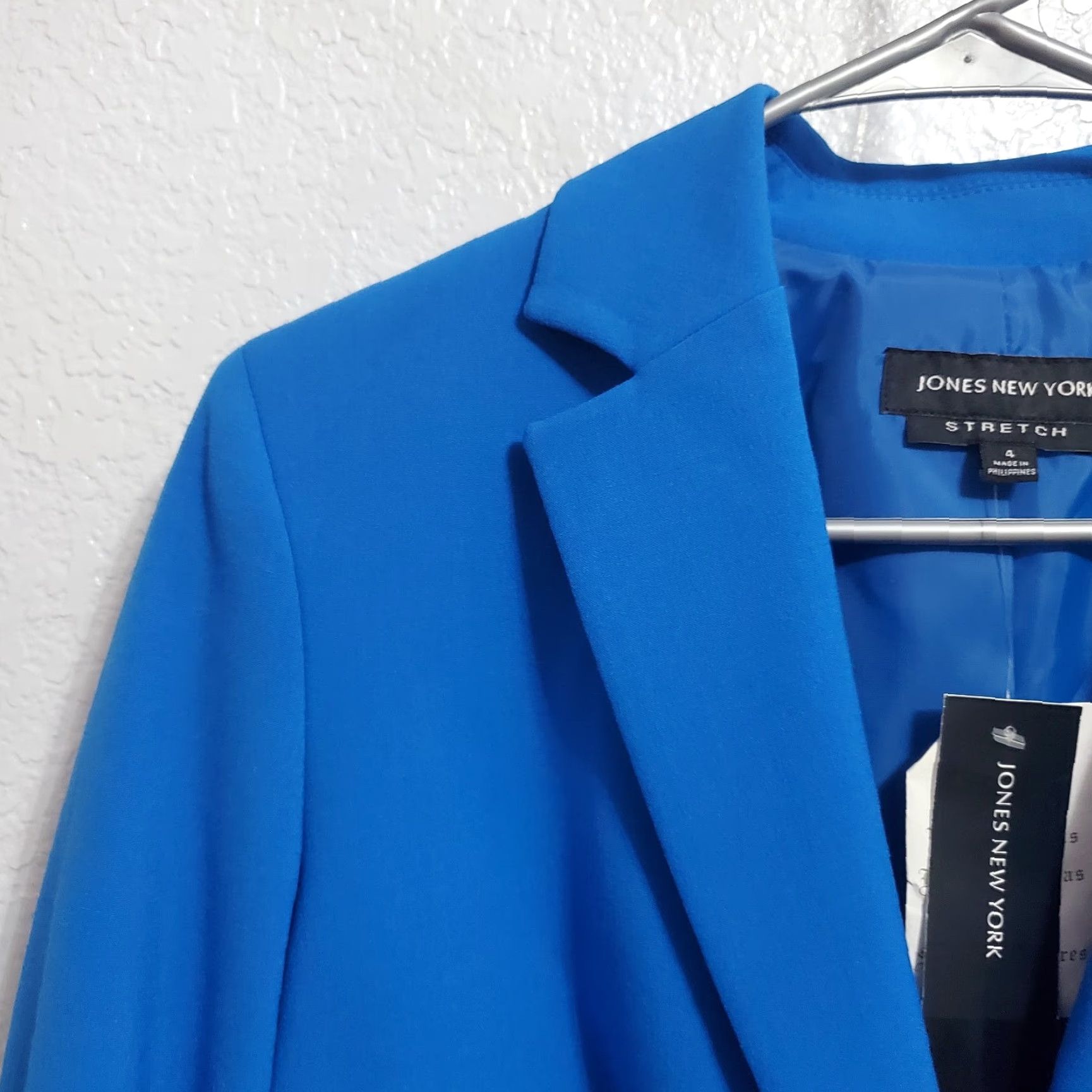 Jones New York VINTAGE Jones New York Stretch Blazer Womens 4 Blue Career Capri Lined Single Button Size S / US 4 / IT 40 - 4 Thumbnail