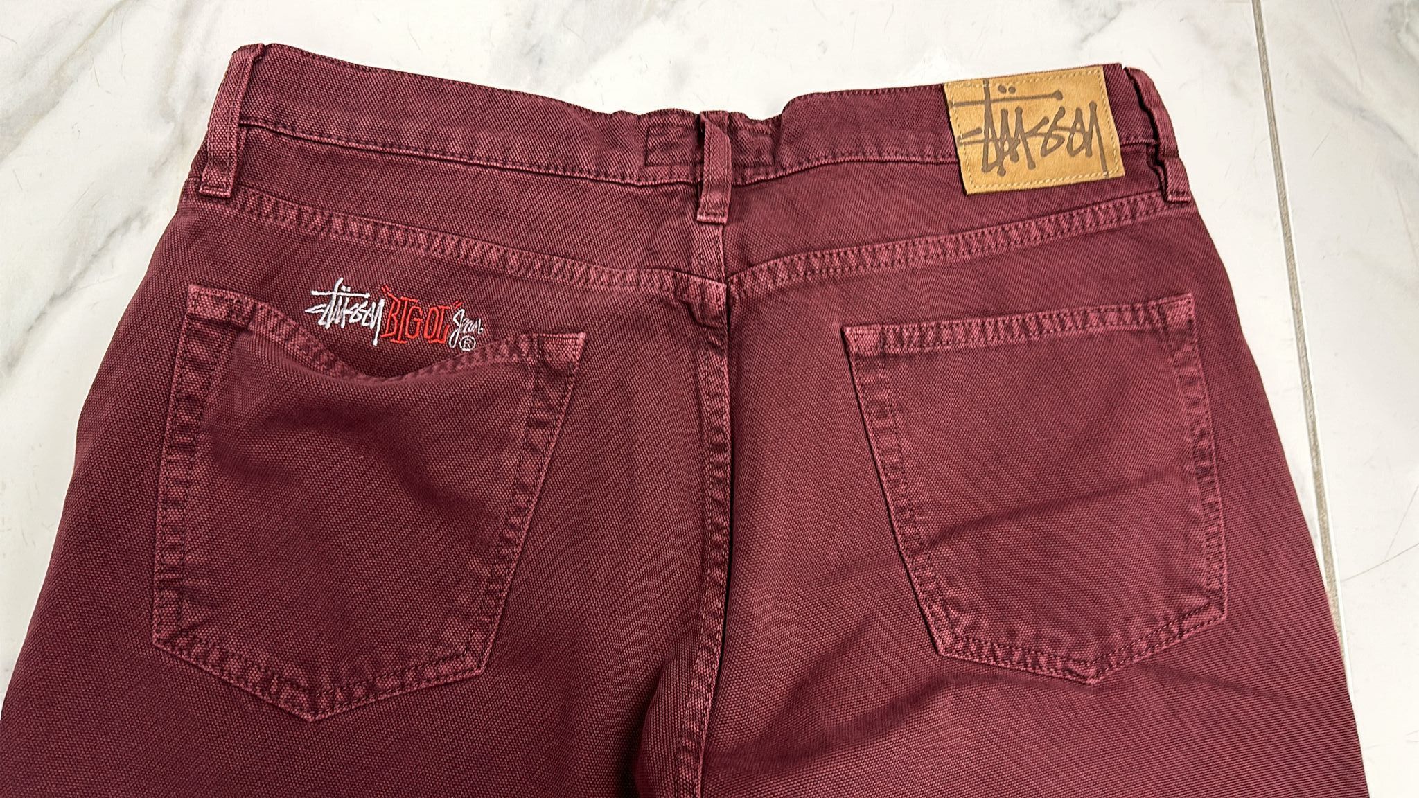 Stussy × Vintage Stussy Big Ol Jean Wine Size 34 Size US 34 / EU 50 - 3 Thumbnail
