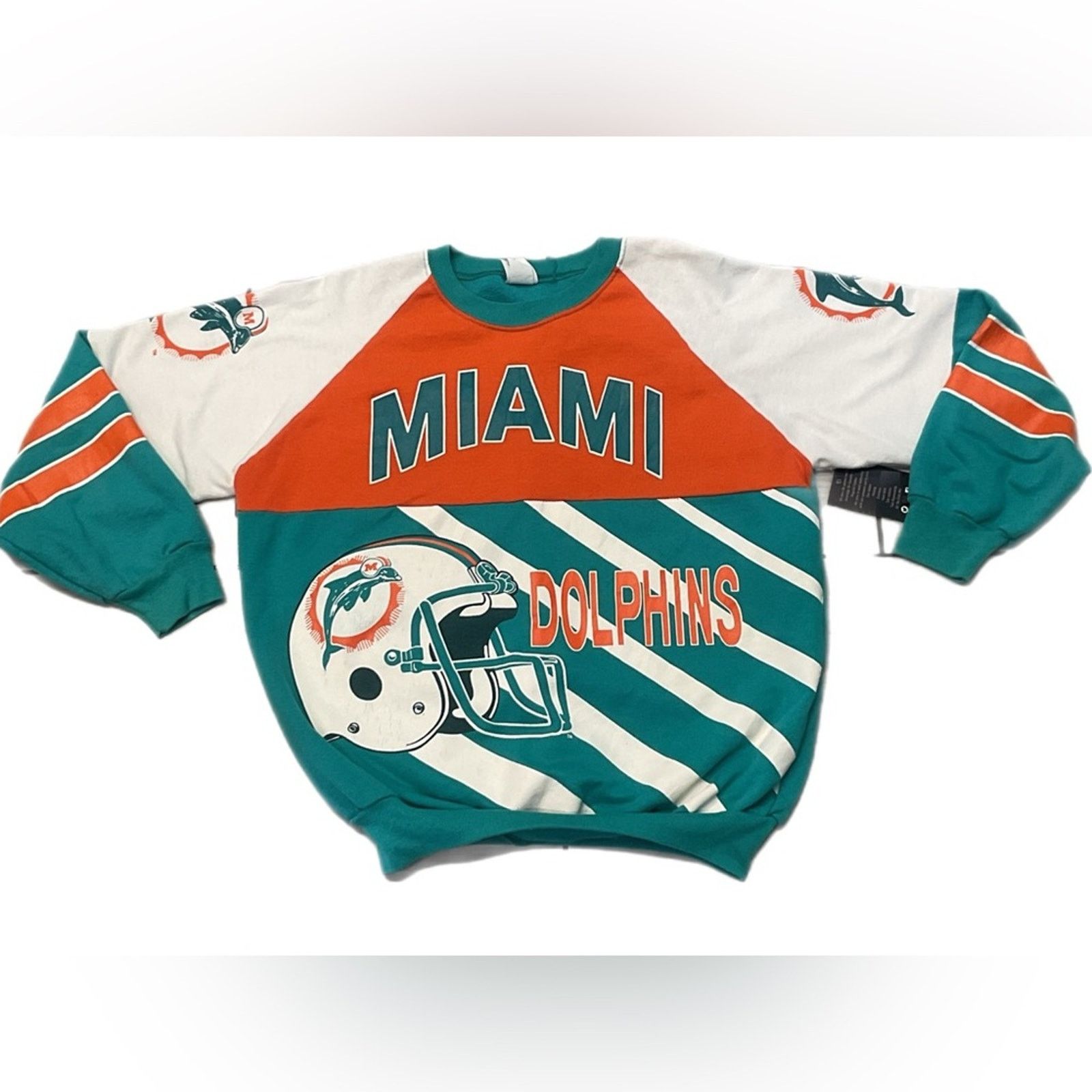 Vintage Vintage 90s Miami Dolphins NFL Crewneck Sweatshirt Size US L / EU 52-54 / 3 - 1 Thumbnail