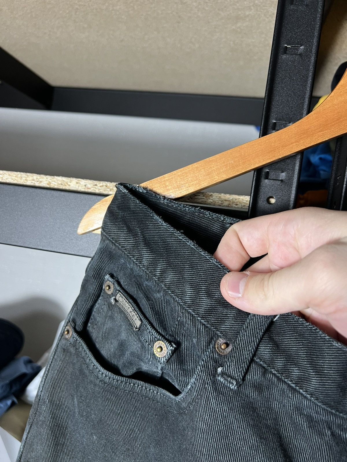 Calvin Klein Calvin Klein Jeans Men’s Vintage Black Denim Pants Easy Fit Size US 32 / EU 48 - 11 Thumbnail