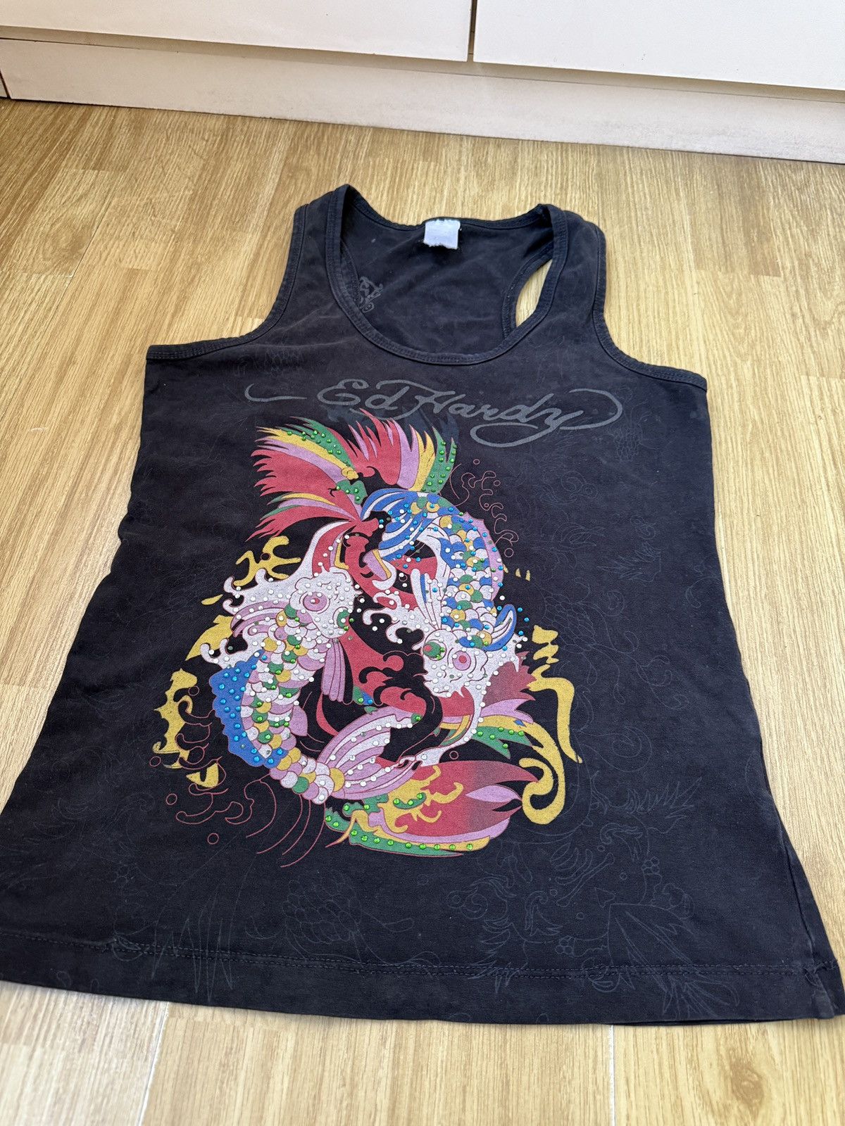 Ed Hardy Vintage Ed Hardy Tank Top faded Fish Size S / US 4 / IT 40 - 11 Thumbnail