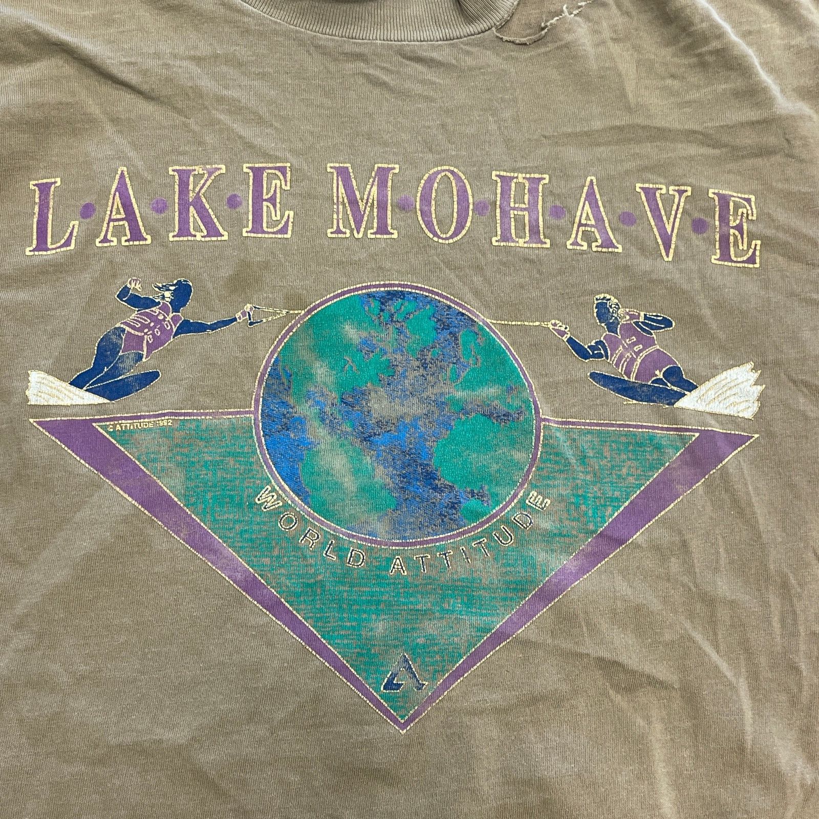 Vintage Vintage 90s Lake Mohave distressed tan tee t shirt size XXL Size US XXL / EU 58 / 5 - 6 Thumbnail