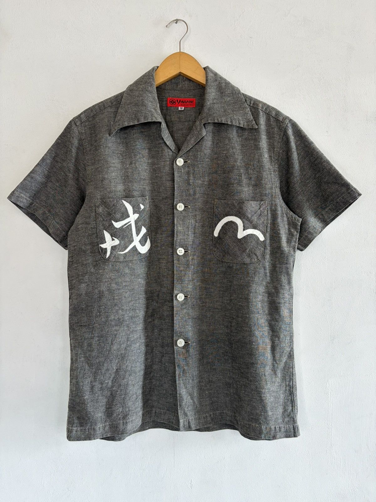 Evisu vintage evisu yamane logo open collar shirts Size US M / EU 48-50 / 2 - 1 Thumbnail