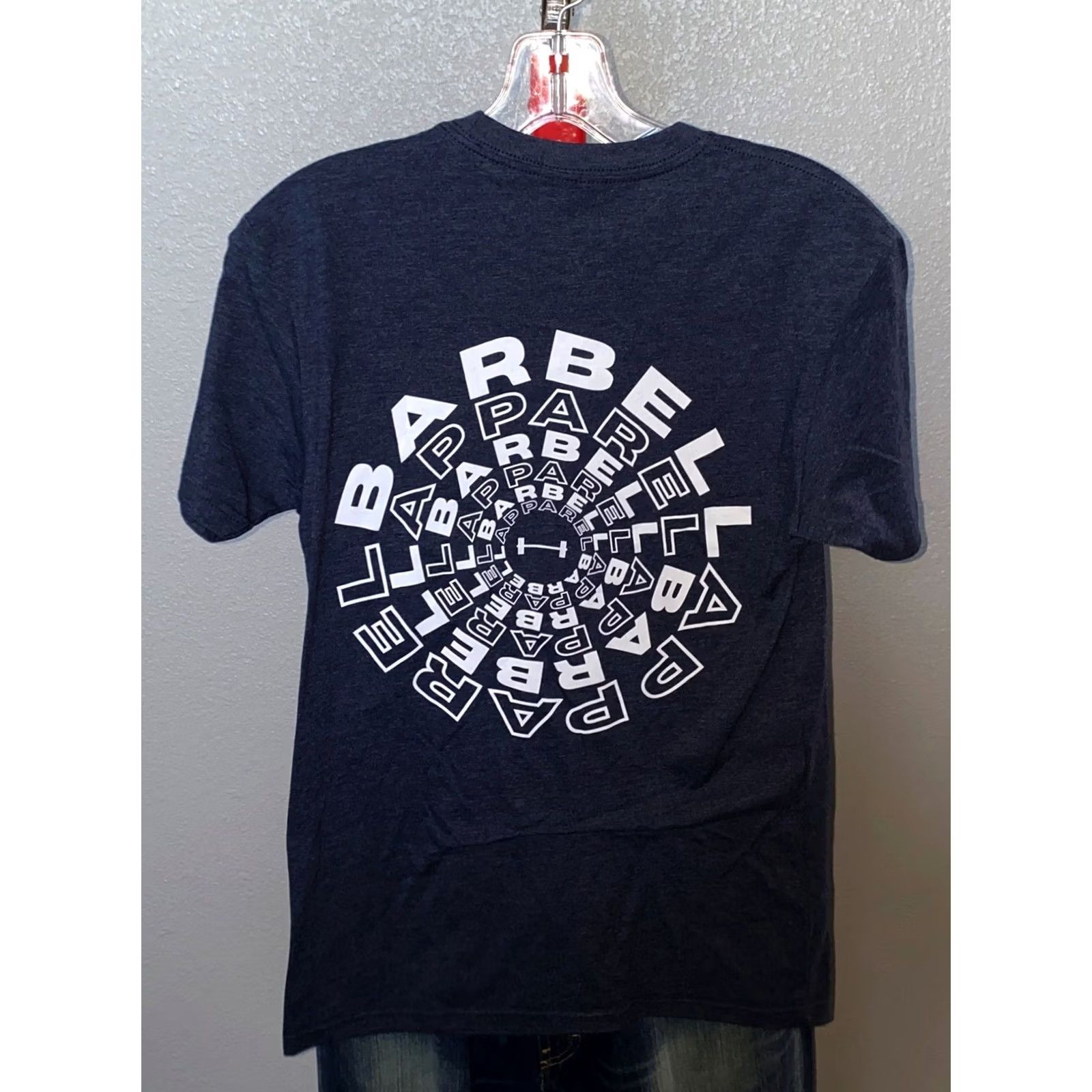 Vintage Barbell T-Shirt Mens XS Barbell Muscle Body Building Bluish Extra Small Tee T Shirt Size US XS / EU 42 / 0 - 4 Thumbnail