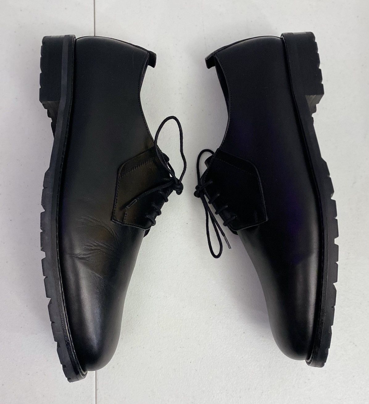 Dior Dior 🇮🇹 Black Derby Calfskin Commando Lug Sole 10 43 New Size US 10 / EU 43 - 4 Thumbnail
