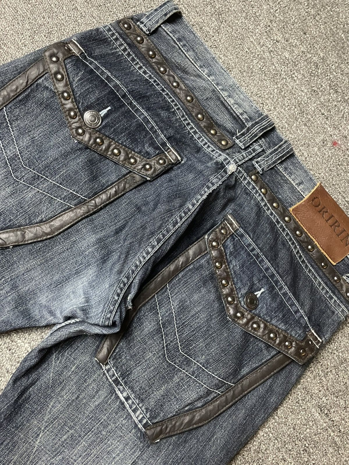 Japanese Brand × Vintage Vintage ORIRIN Brand Distressed Punk Jeans (112) Size US 35 - 17 Thumbnail
